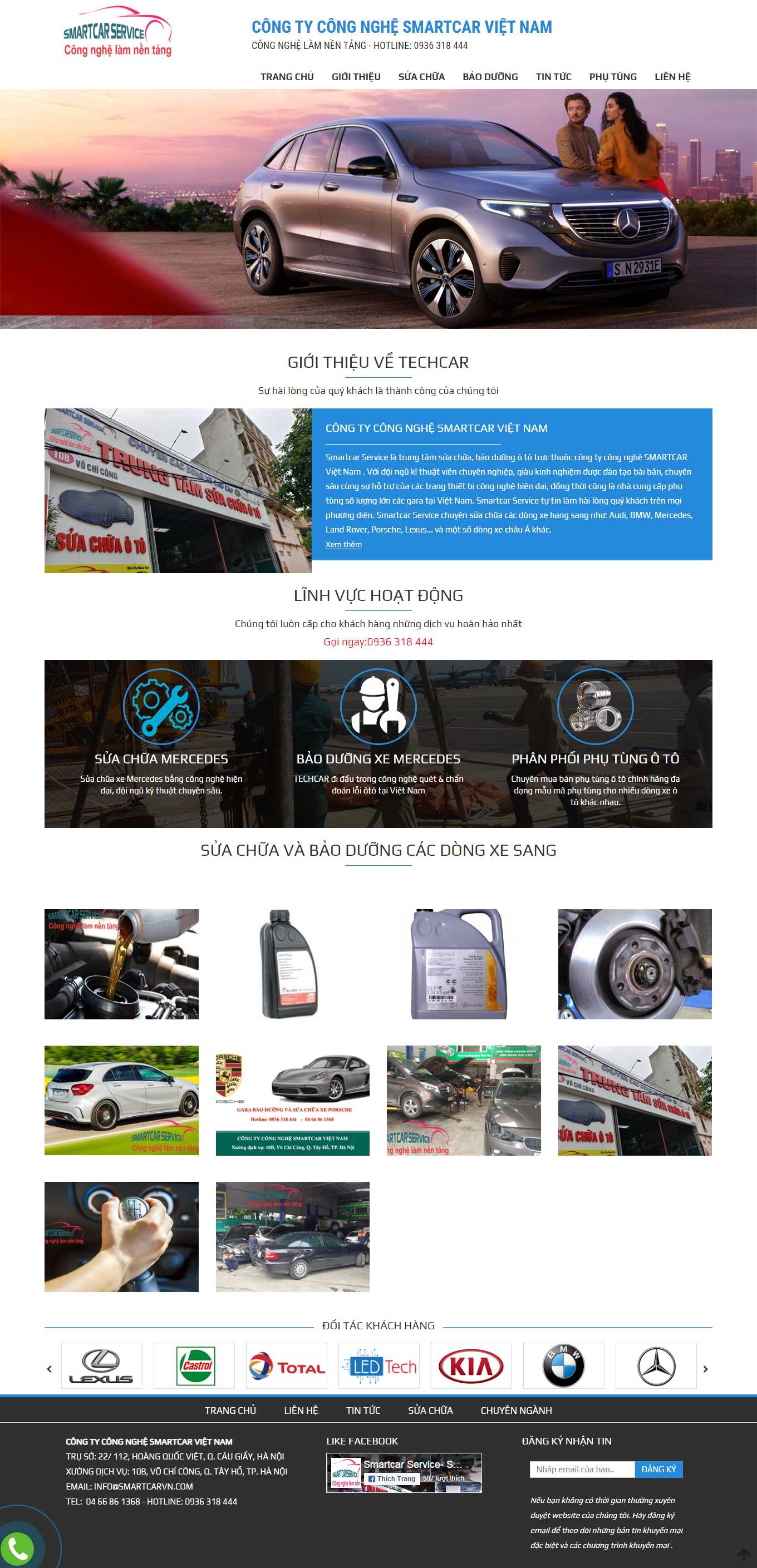 Thiết kế Web gara ô tô suachuamercedes.com