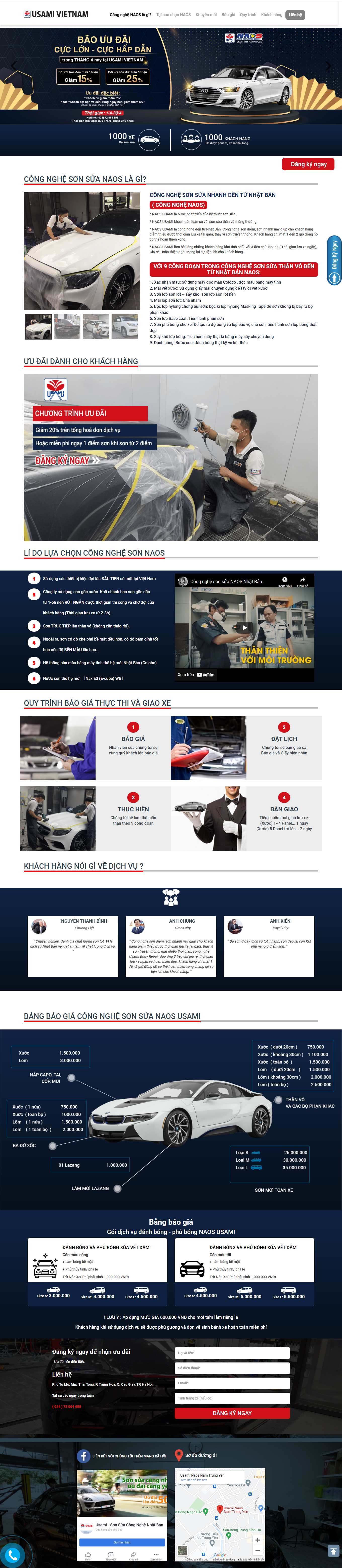 Thiết kế Web hệ thống đại lý usaminaos.com