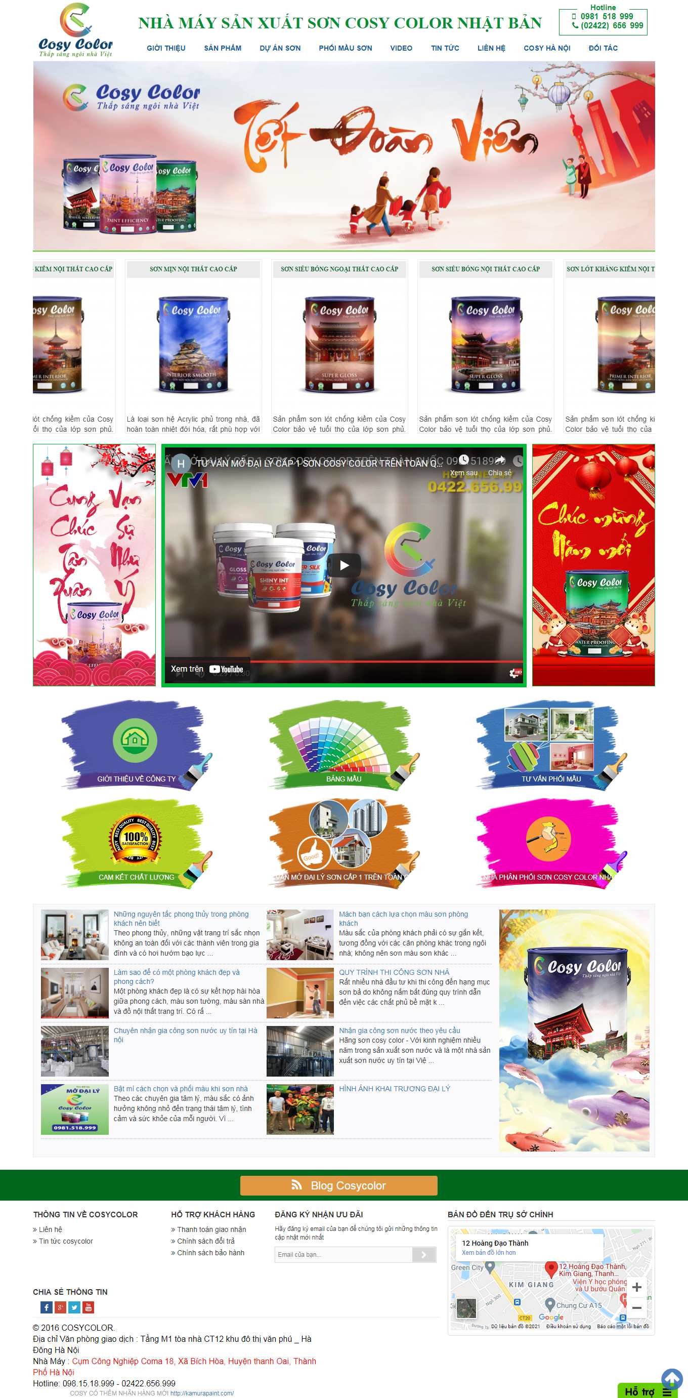 Thiết kế Web hệ thống đại lý soncosycolor.com