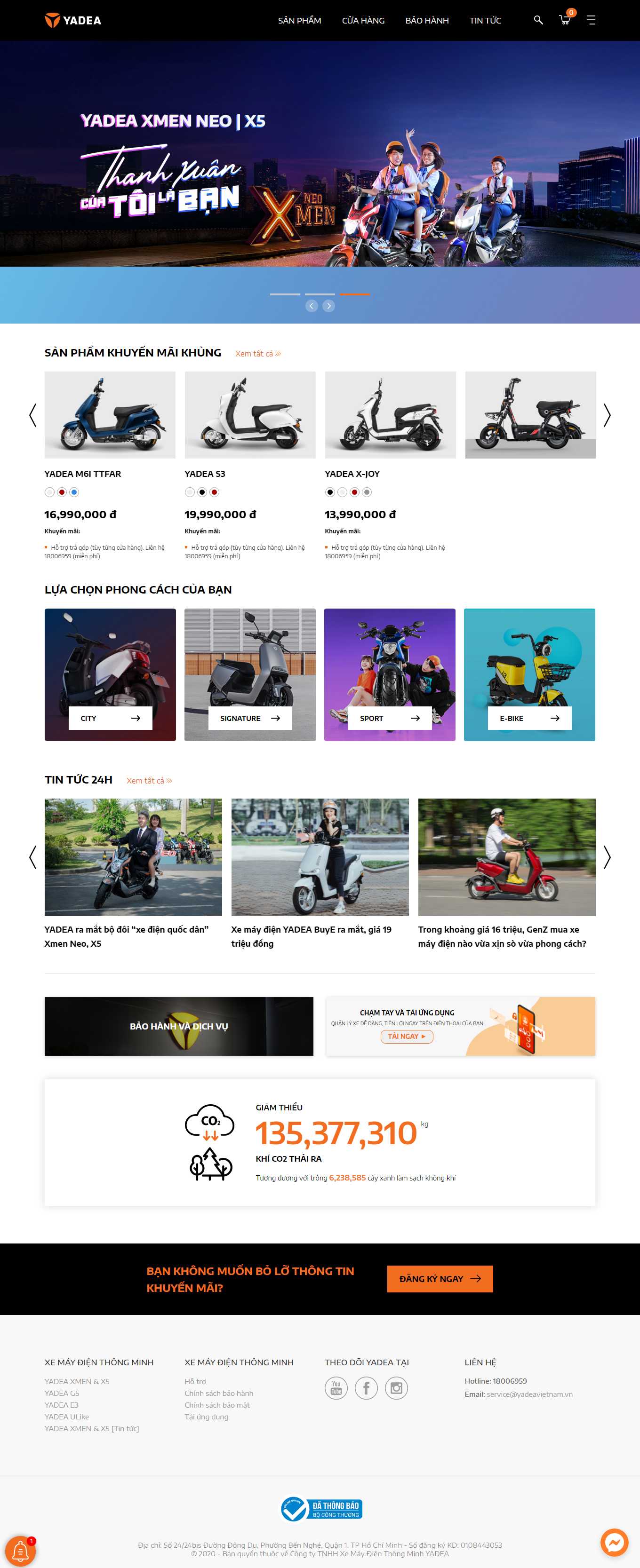 Thiết kế Web nhà phân phối yadeavietnam.vn