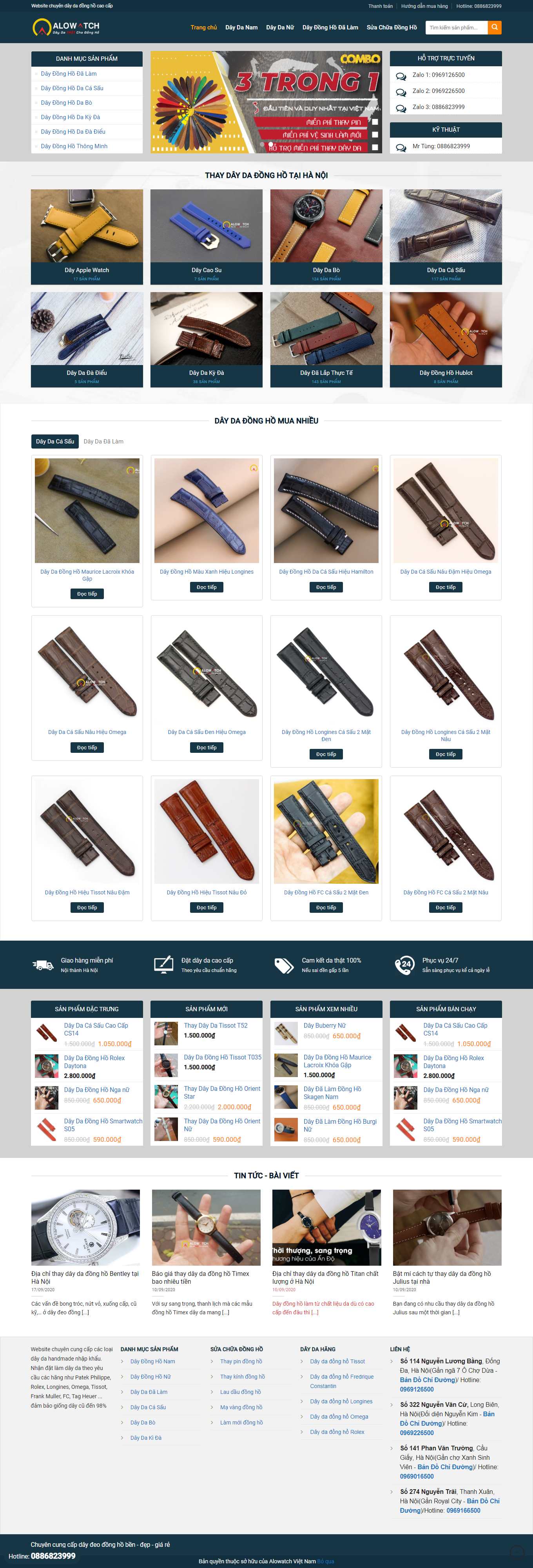 Thiết kế Web đồng hồ strapwatch.vn