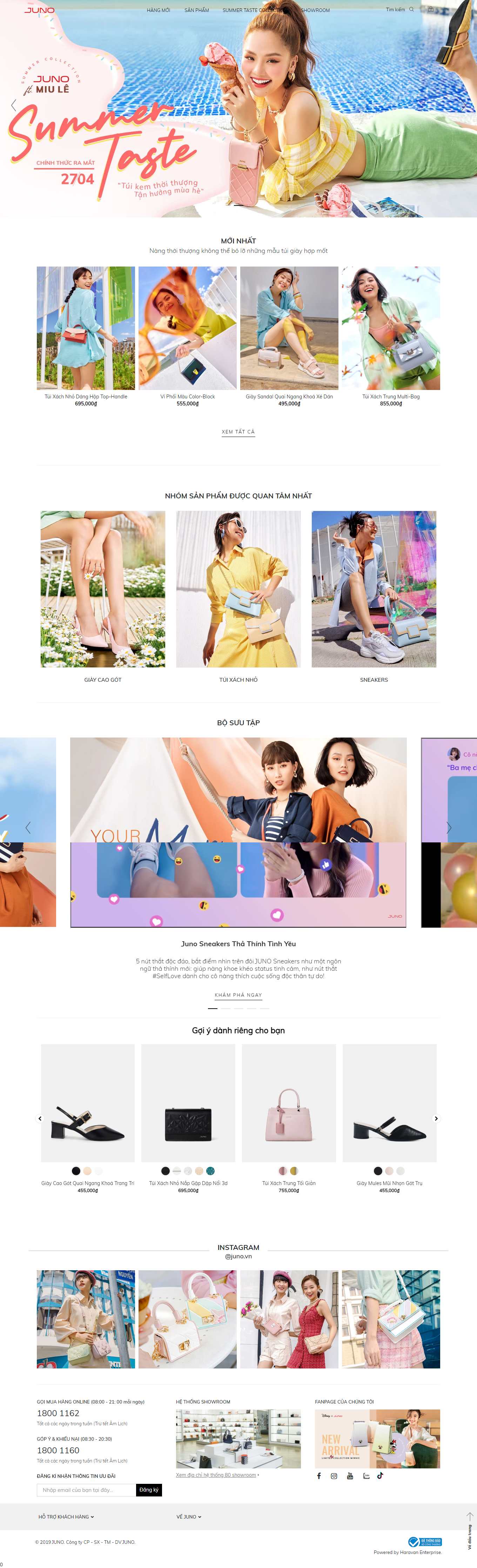 Thiết kế Web kinh mắt thời trang juno.vn