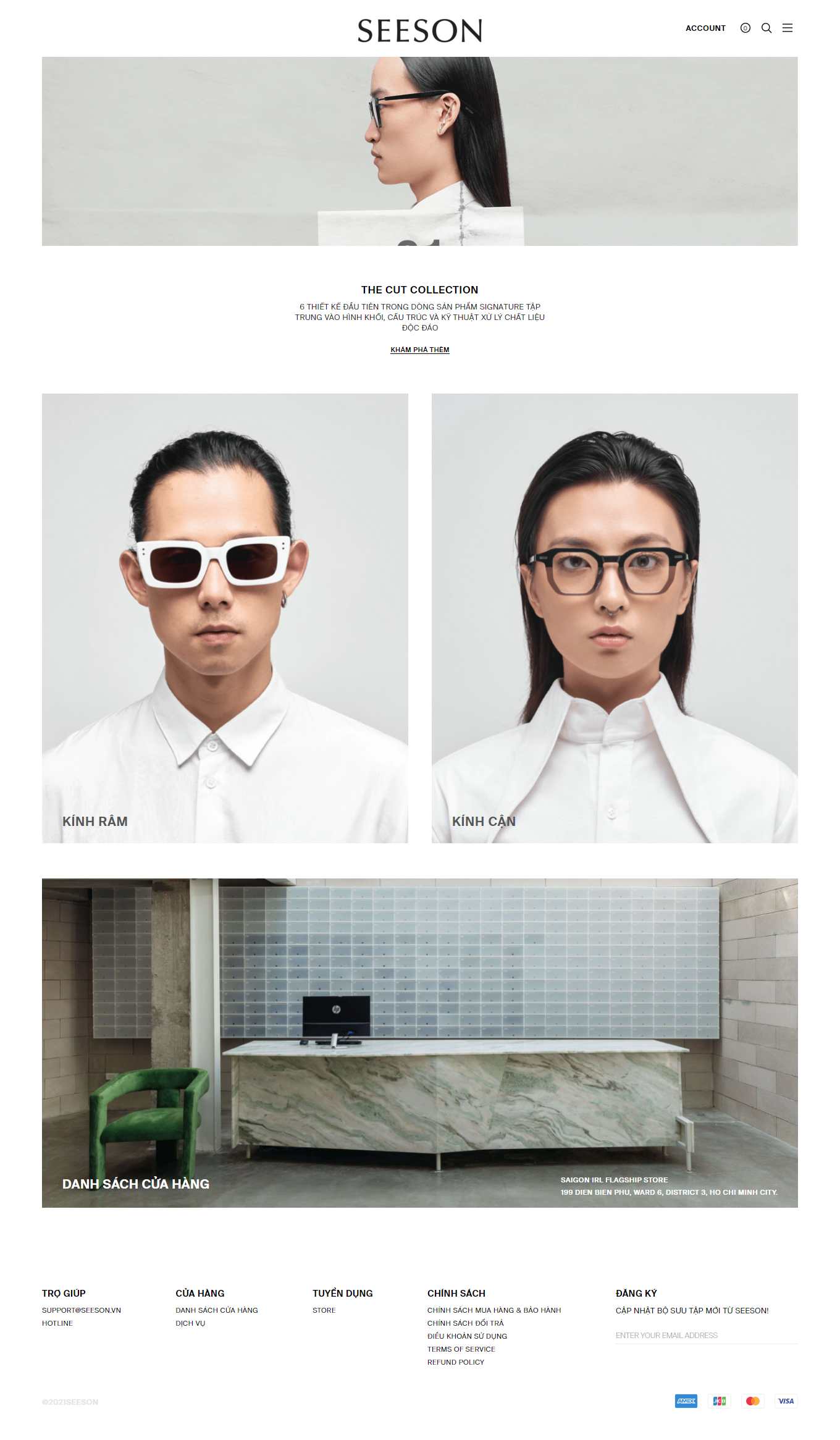 Thiết kế Web kinh mắt thời trang seeson.vn