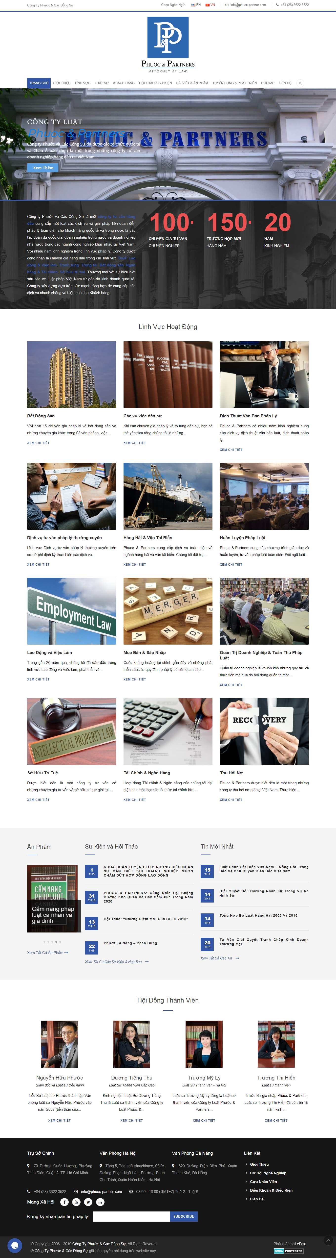 Thiết kế Web luật sư phuoc-associates.com