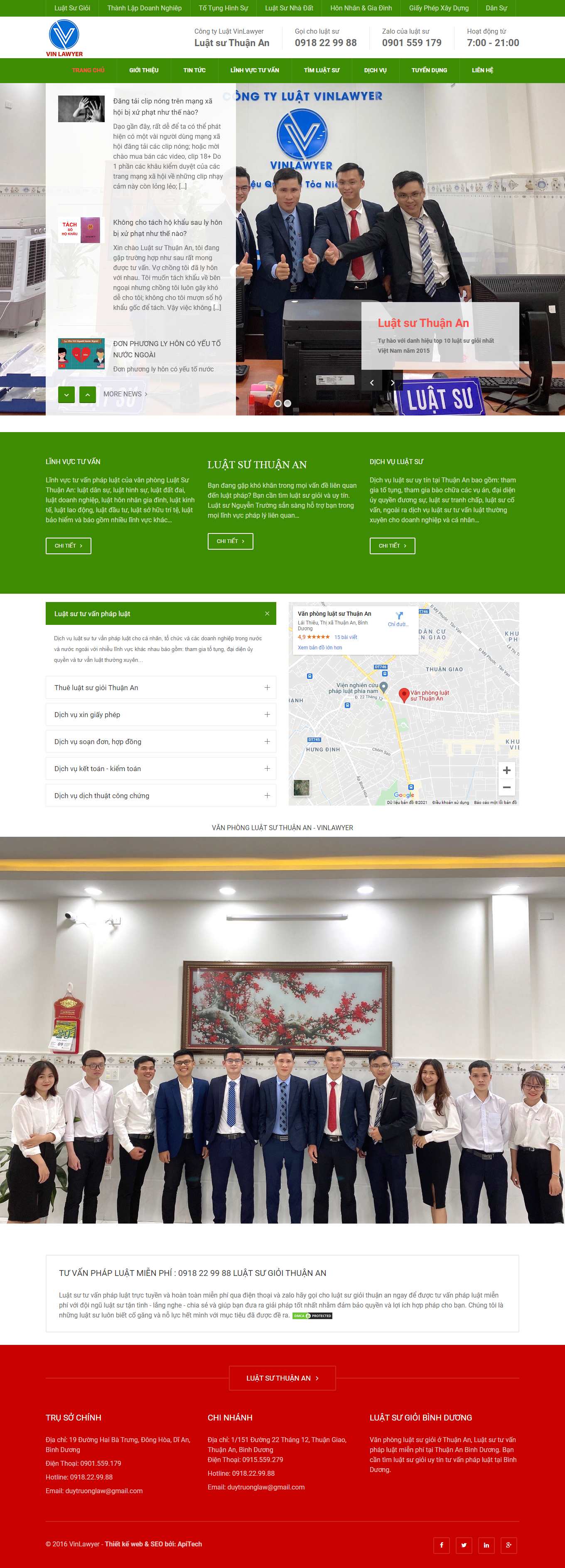 Thiết kế Web luật sư luatsuthuanan.com