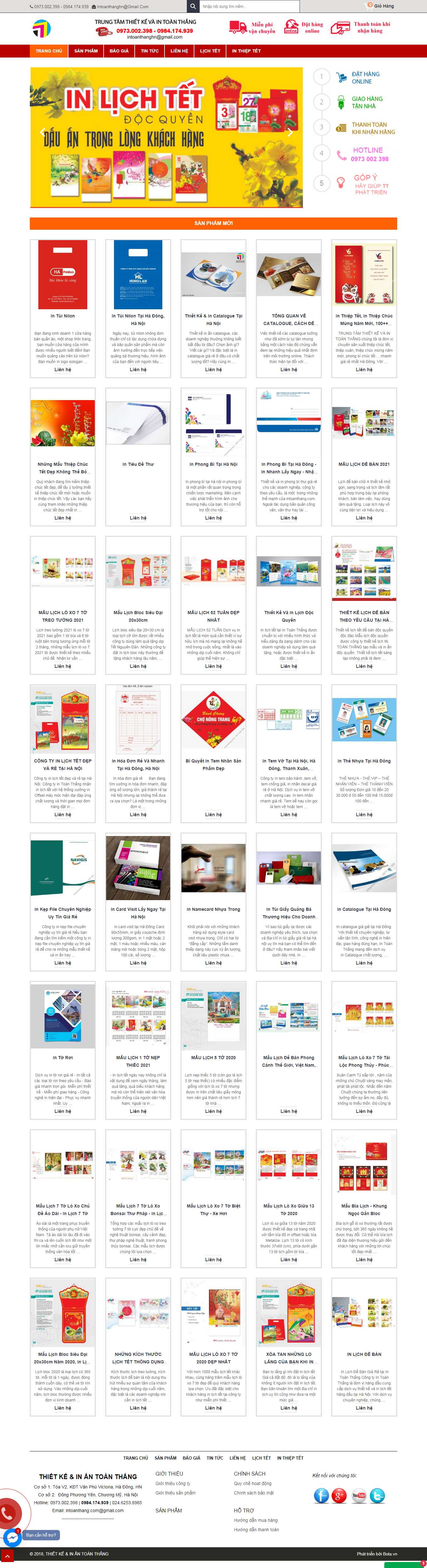 Thiết kế Web catalogue intoanthang.com