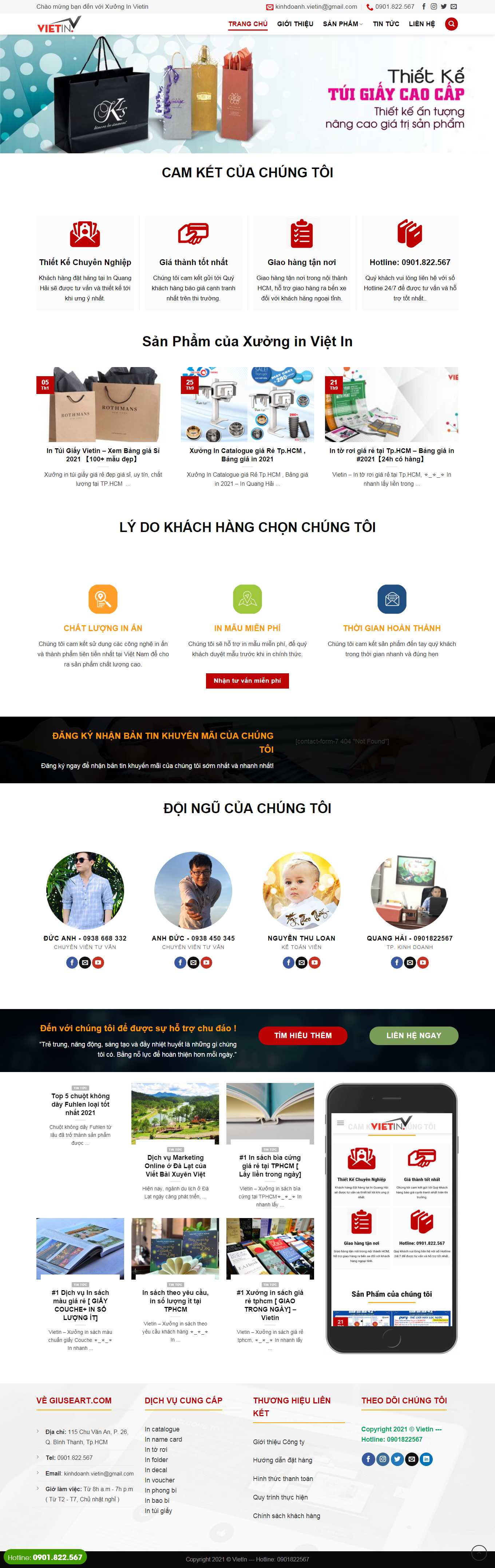 Thiết kế Web catalogue inquanghai.com