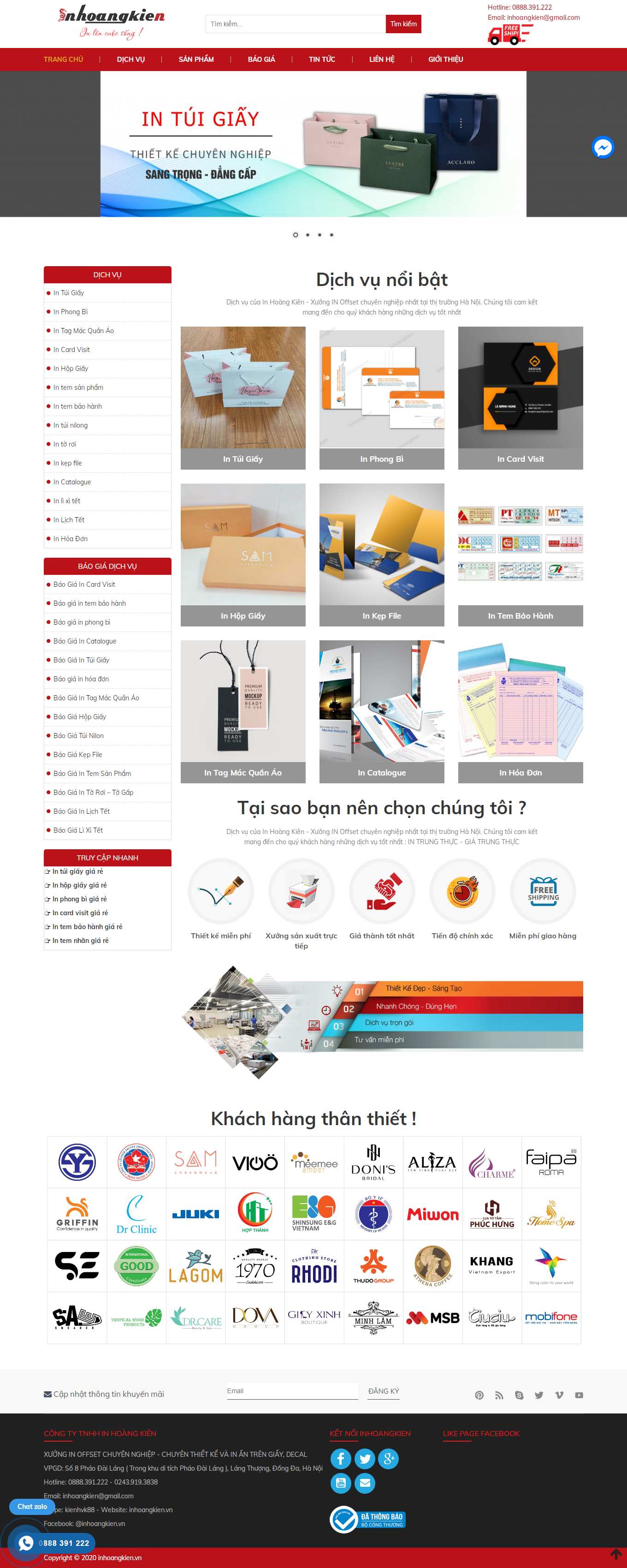 Thiết kế Web card visit inhoangkien.vn