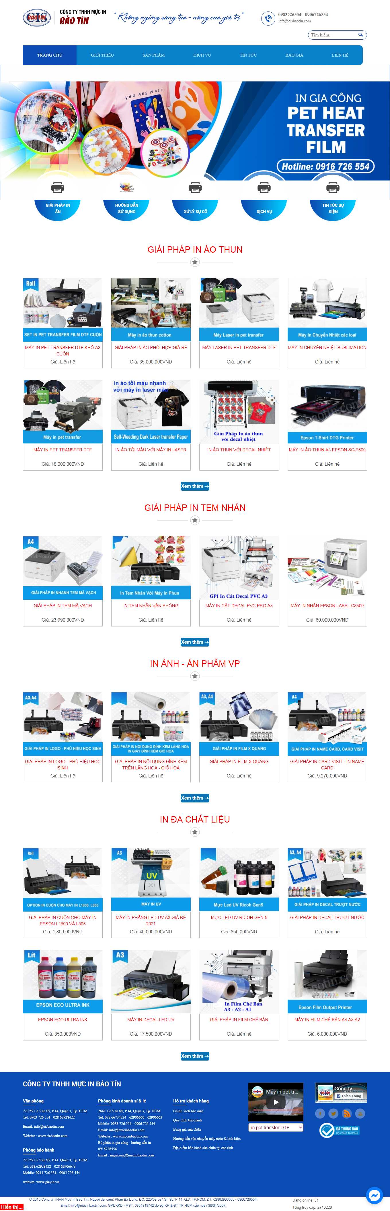 Thiết kế Web profile cisbaotin.com