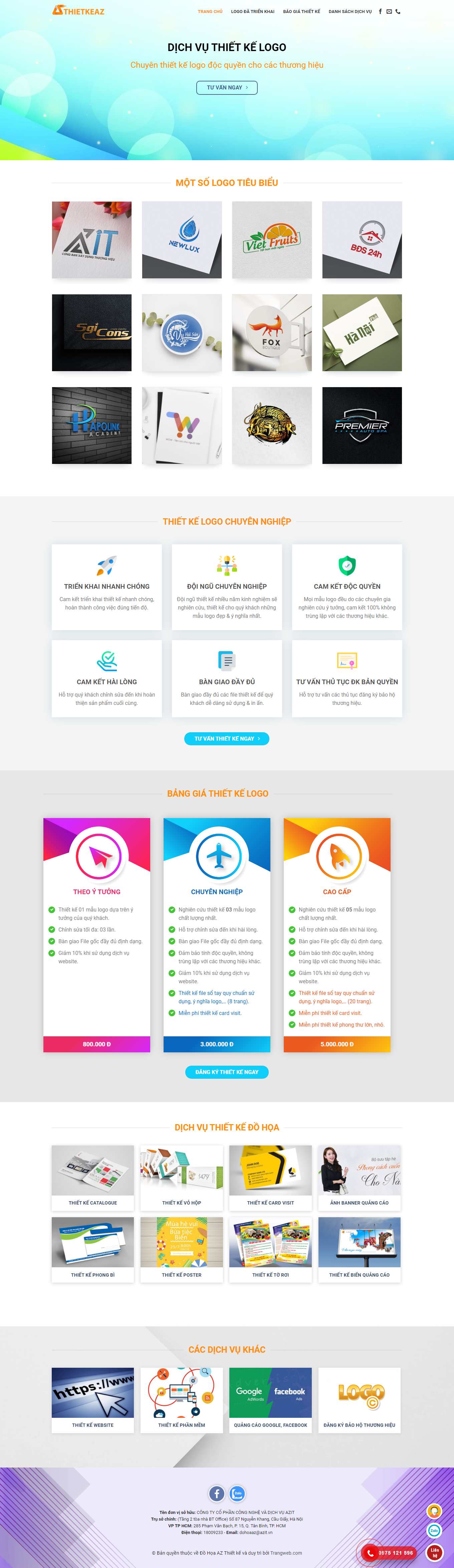 Thiết kế Web logo thietkeaz.vn
