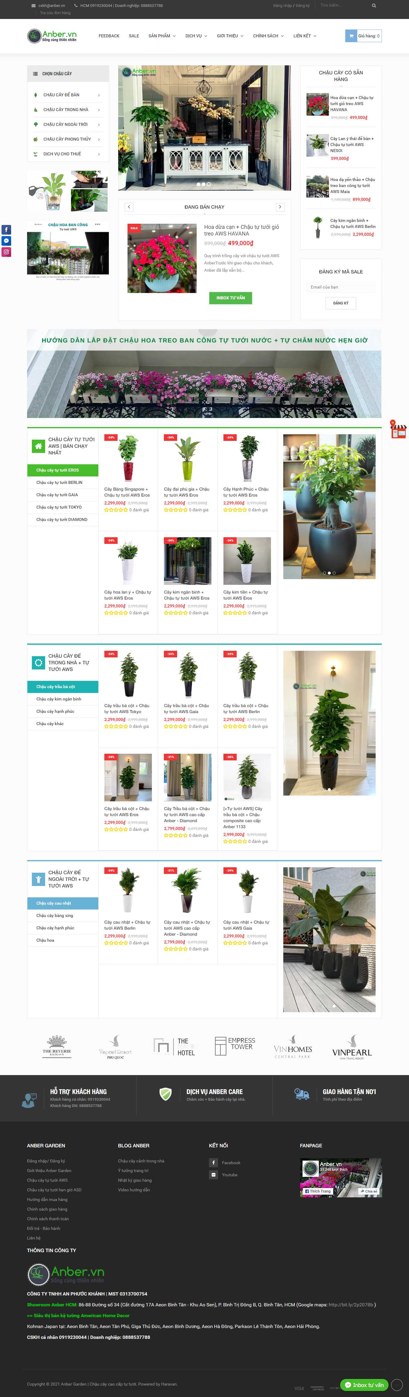 Thiết kế Web giống cây trồng anbergarden.vn