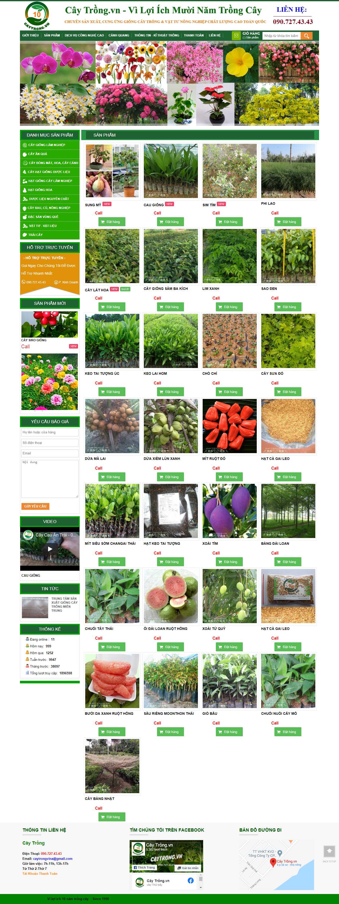 Thiết kế Web giống cây trồng caytrong.vn