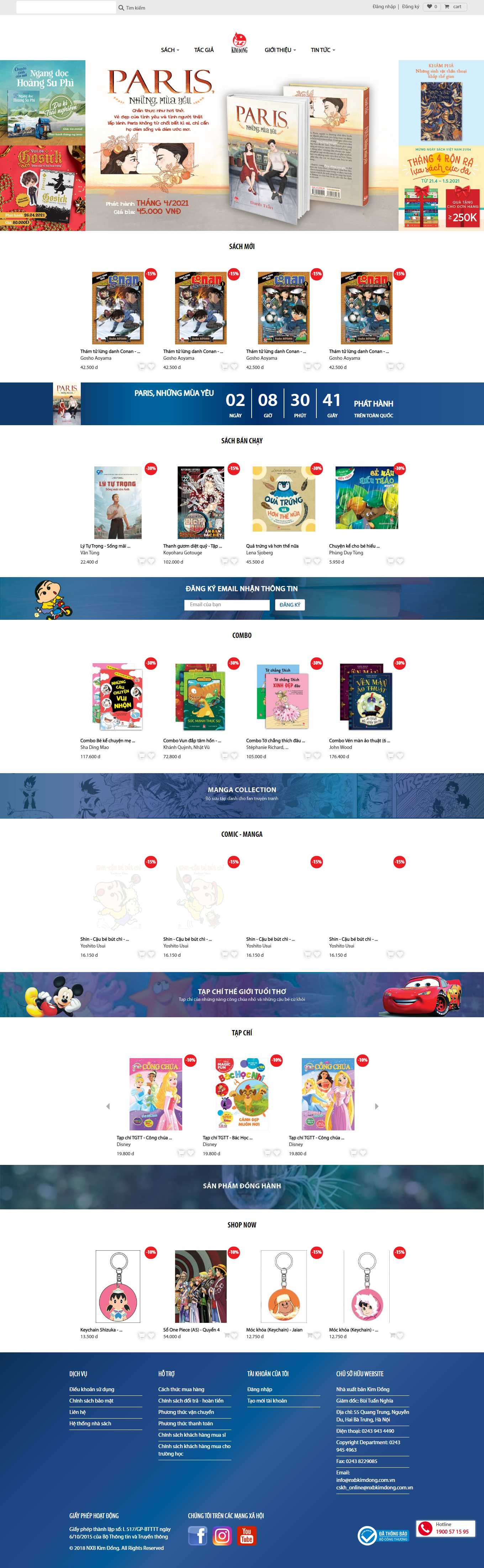 Thiết kế Web nhà sách nxbkimdong.com.vn