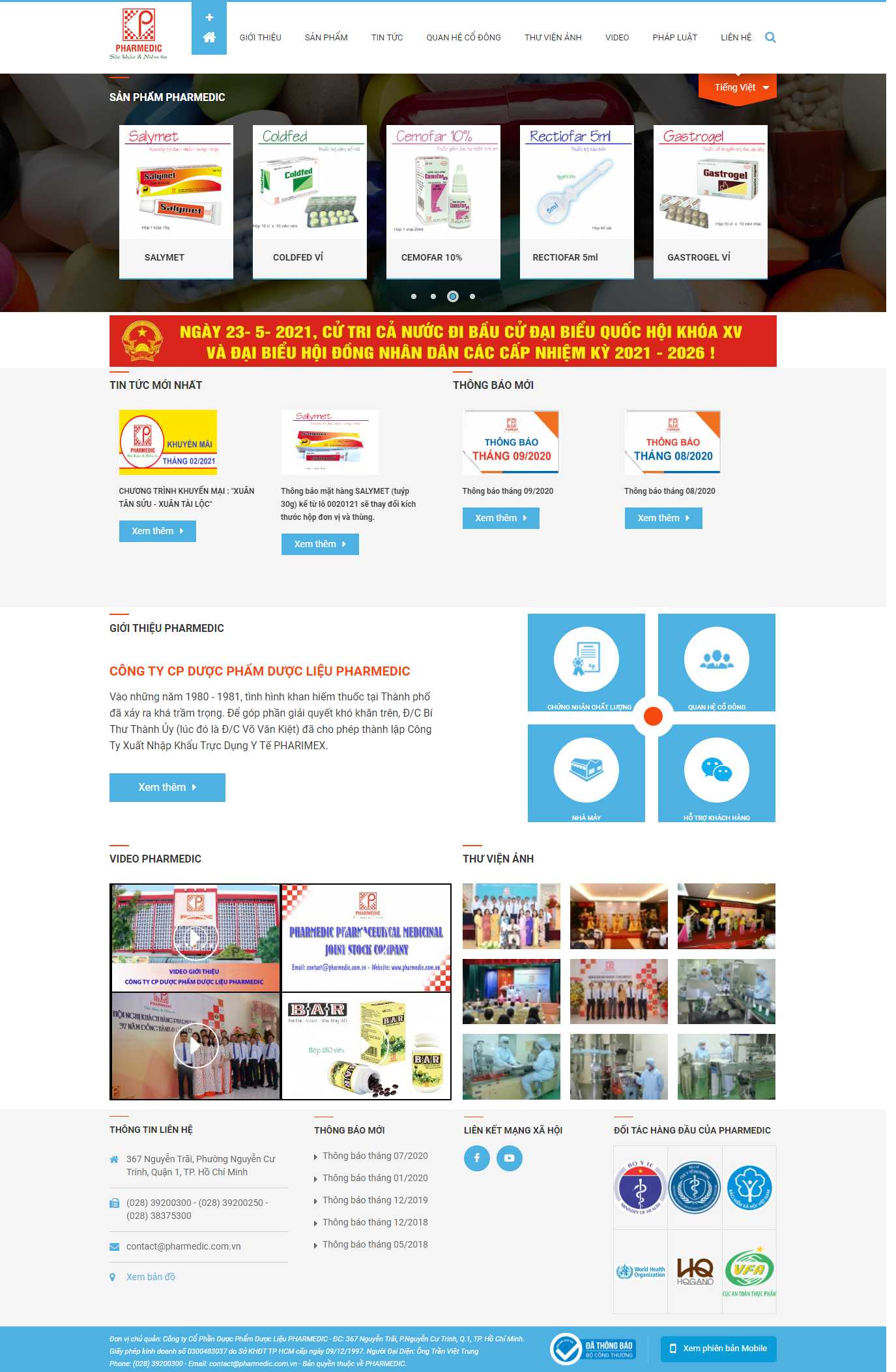 Thiết kế Web dược phẩm pharmedic.com.vn