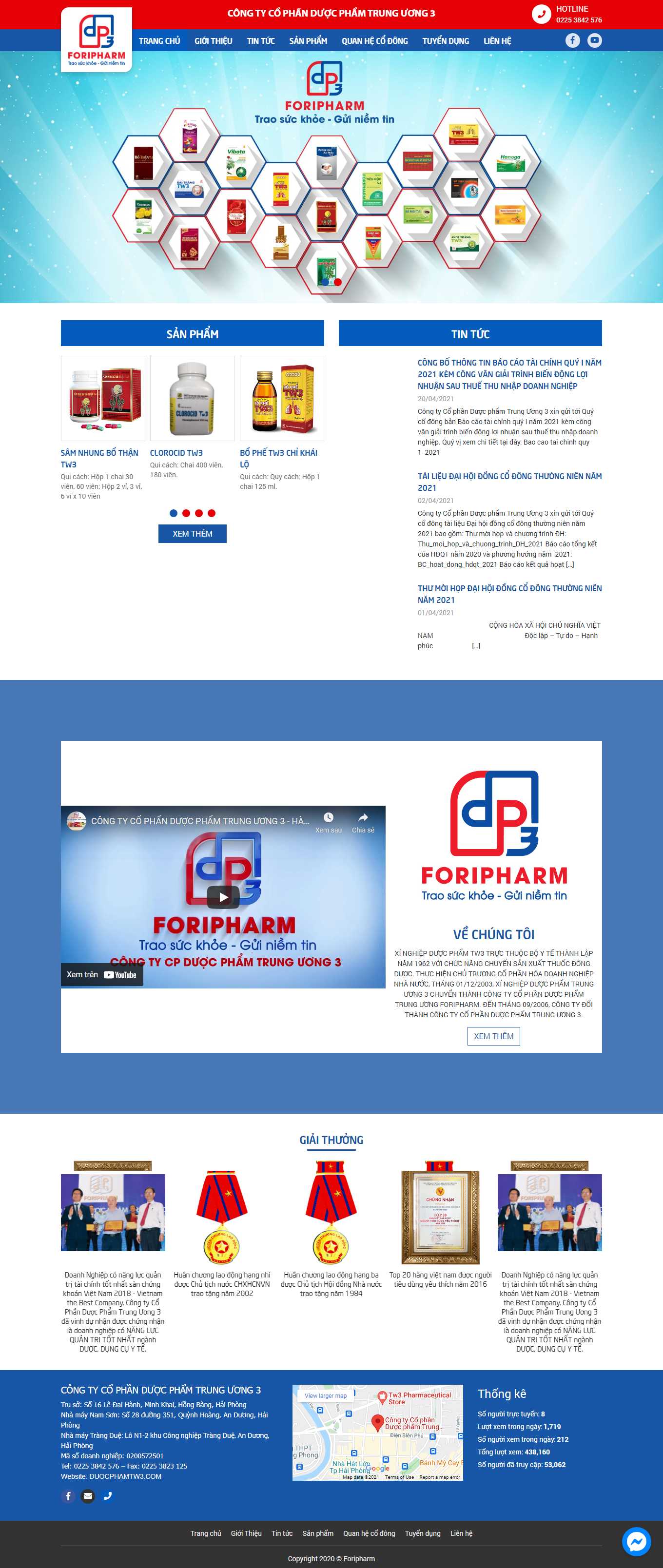 Thiết kế Web dược phẩm duocphamtw3.com