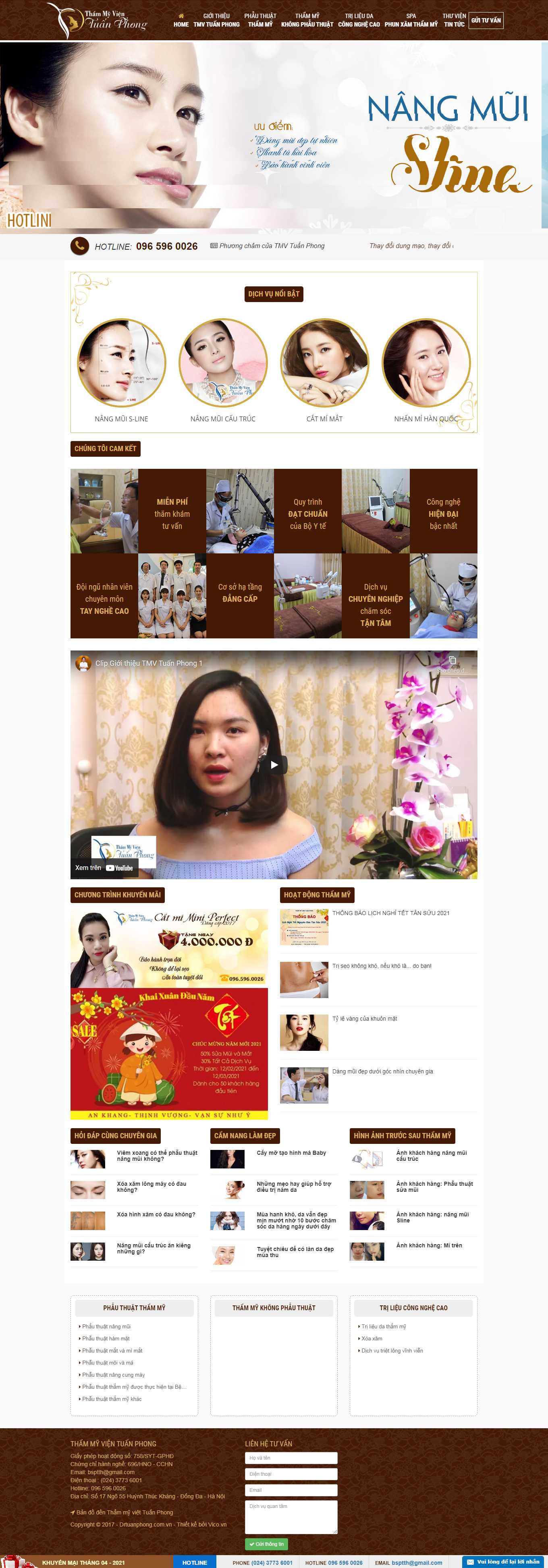 Thiết kế Web thẩm mỹ viện drtuanphong.vn