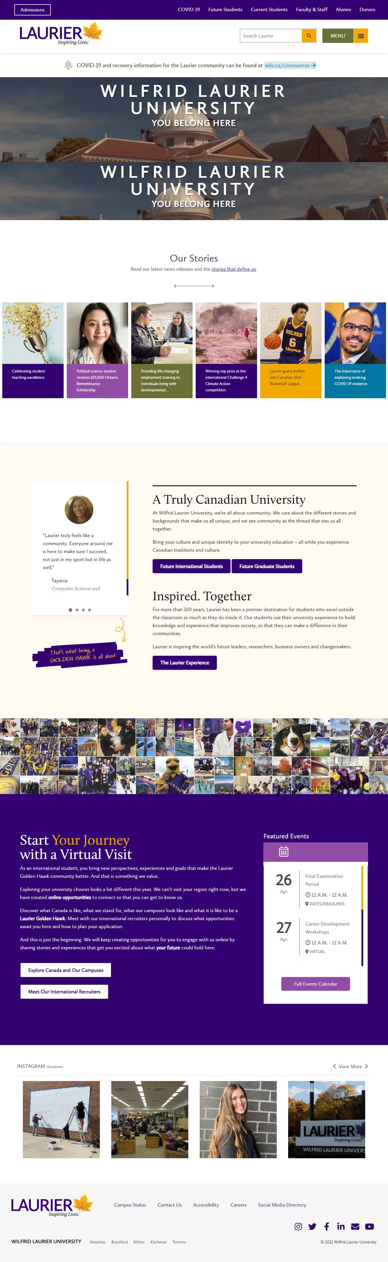 Thiết kế Web tư vấn du học wlu.ca