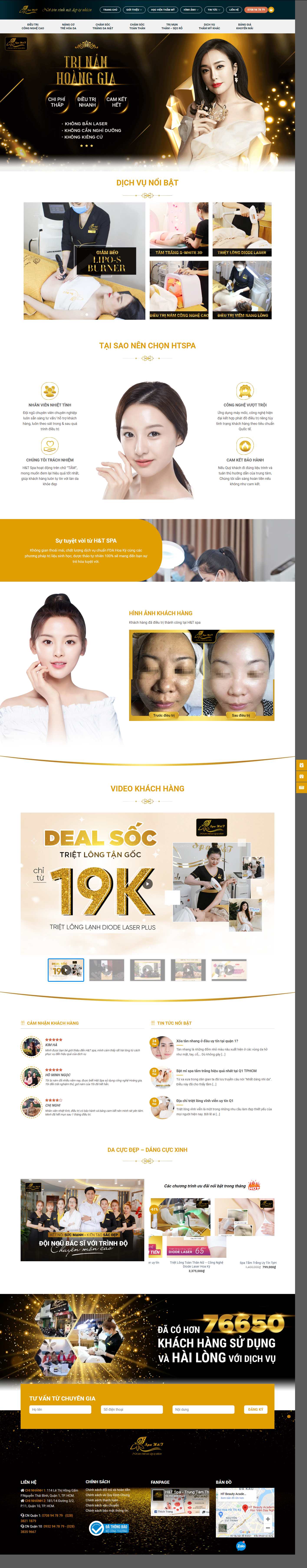Thiết kế Web spa htspa.com.vn