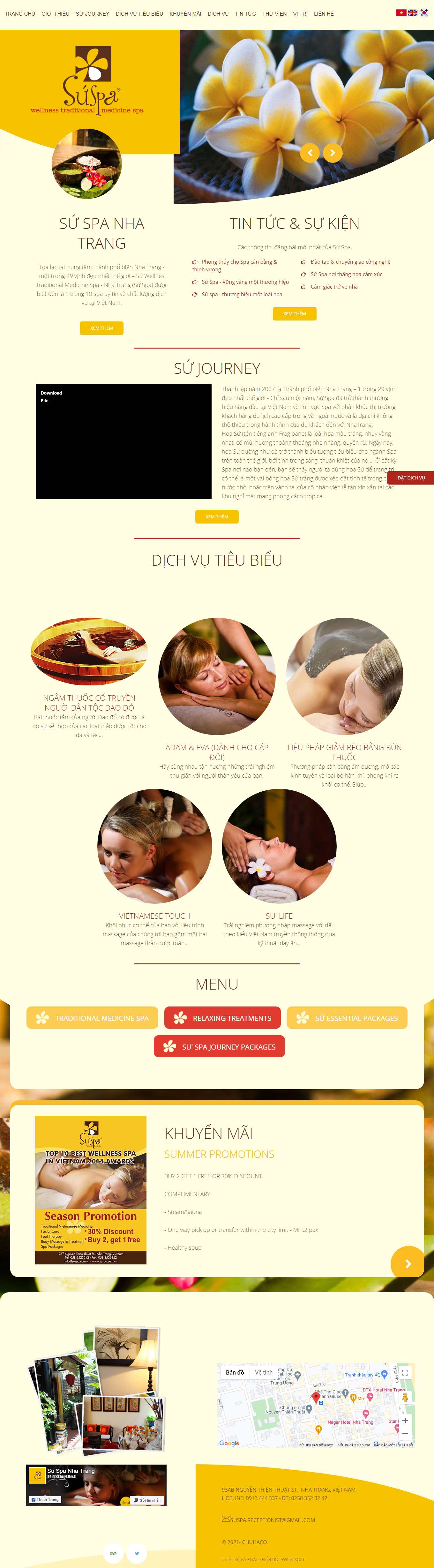 Thiết kế Web spa suspa.com.vn