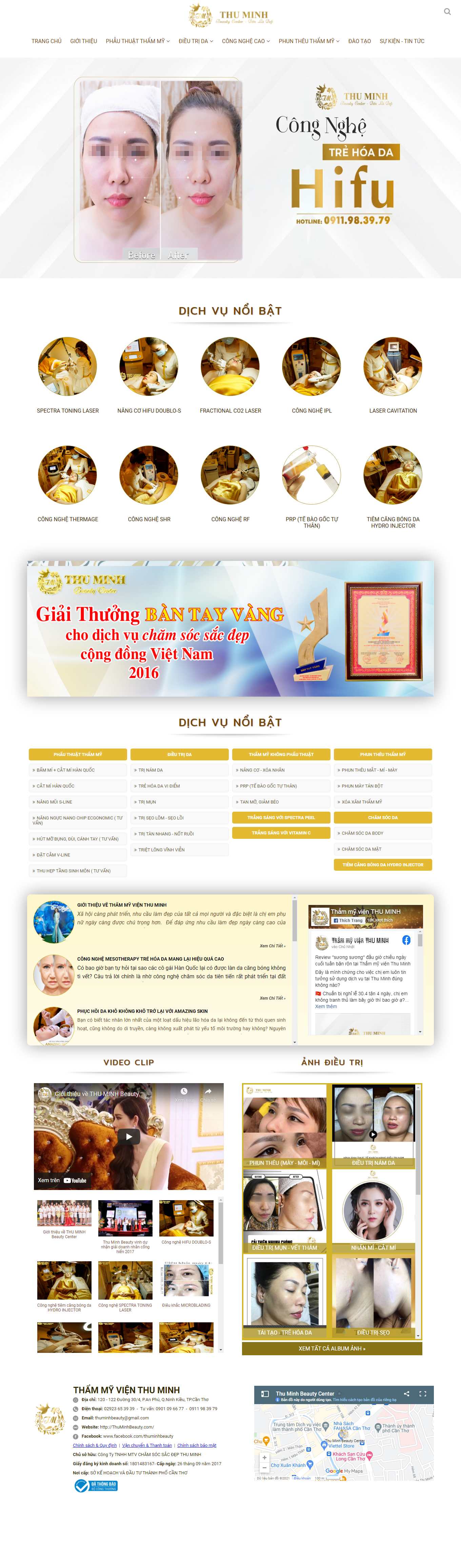 Thiết kế Web spa thuminhbeauty.com