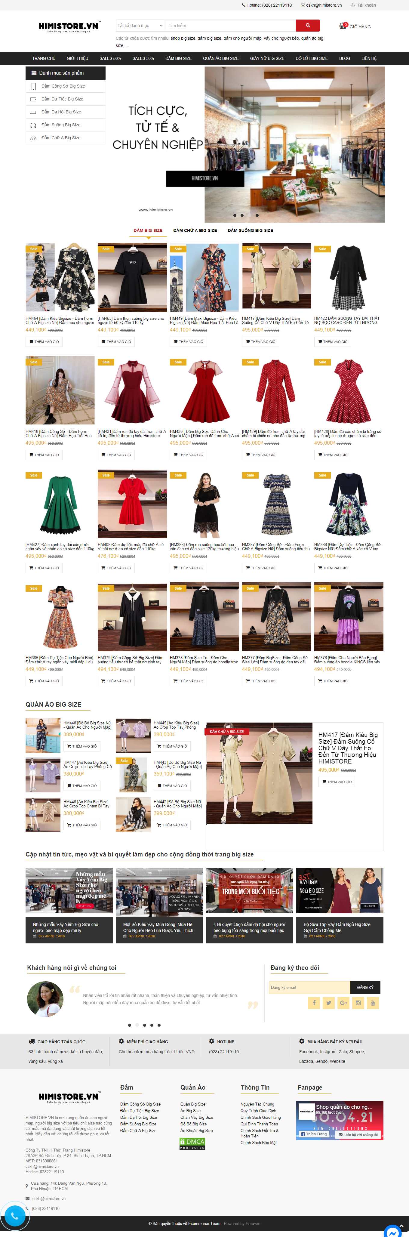 Thiết kế Web bán quần áo himistore.vn