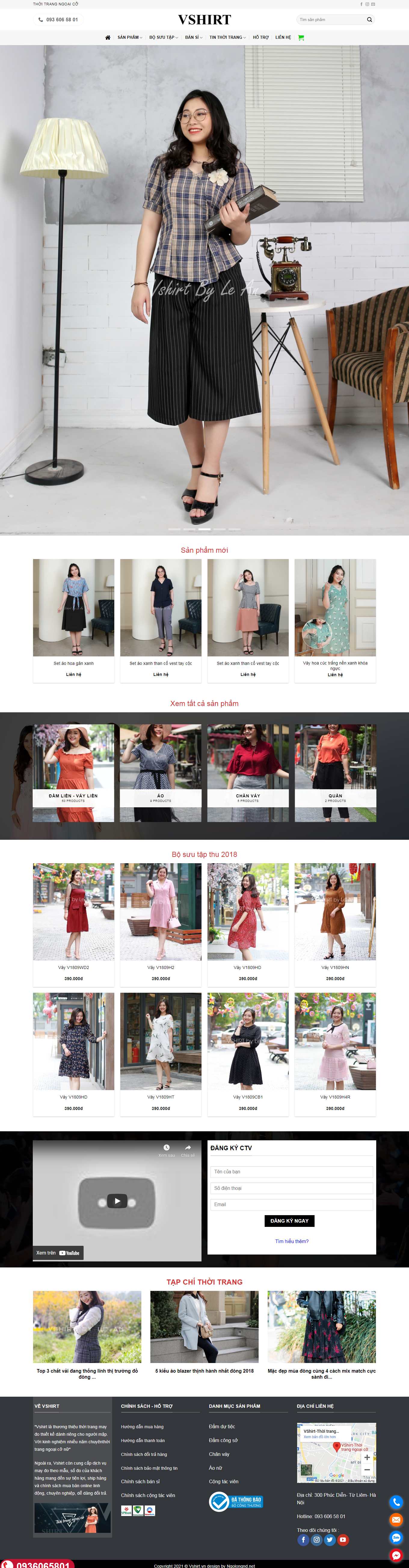 Thiết kế Web bán quần áo vshirt.vn