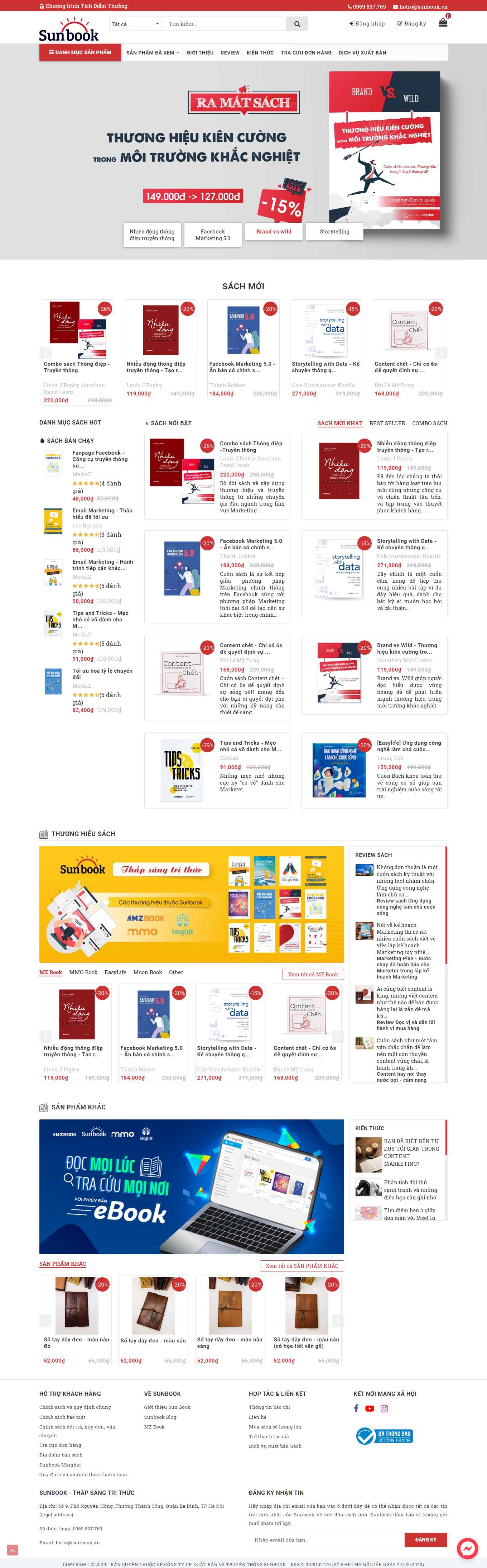 Thiết kế Web bán sách trực tuyến sunbook.vn