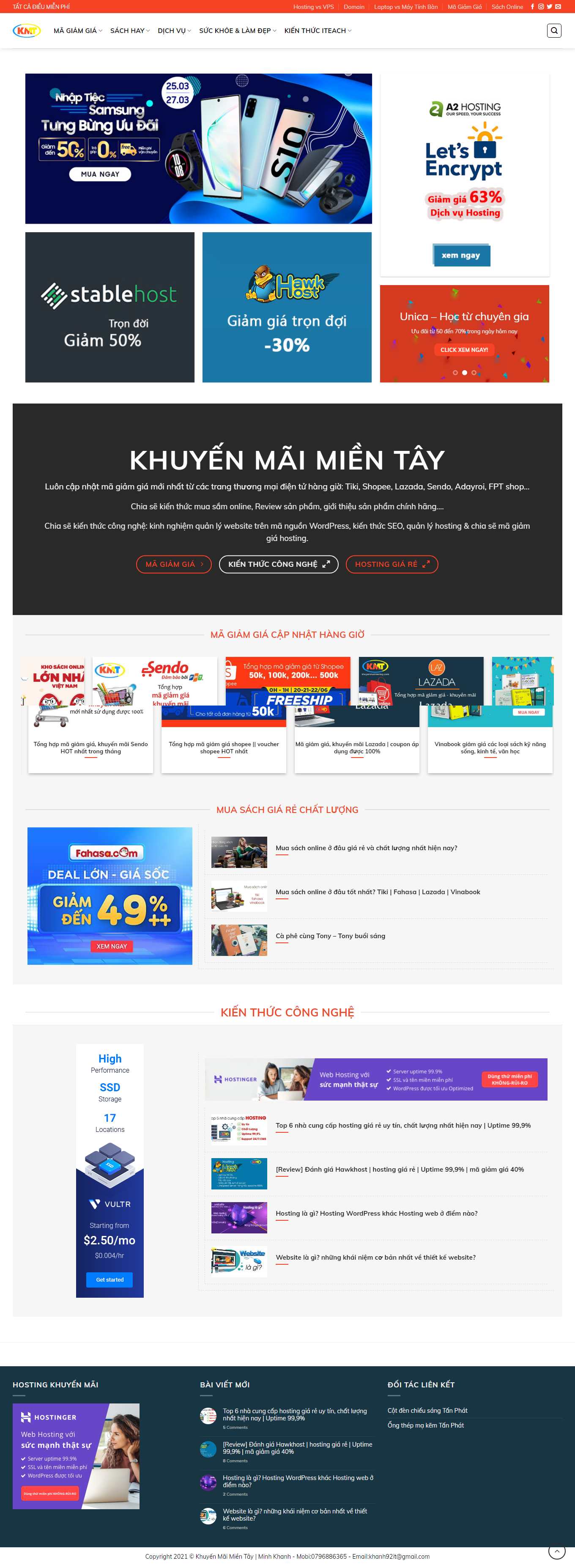 Thiết kế Web bán sách trực tuyến khuyenmaimientay.com