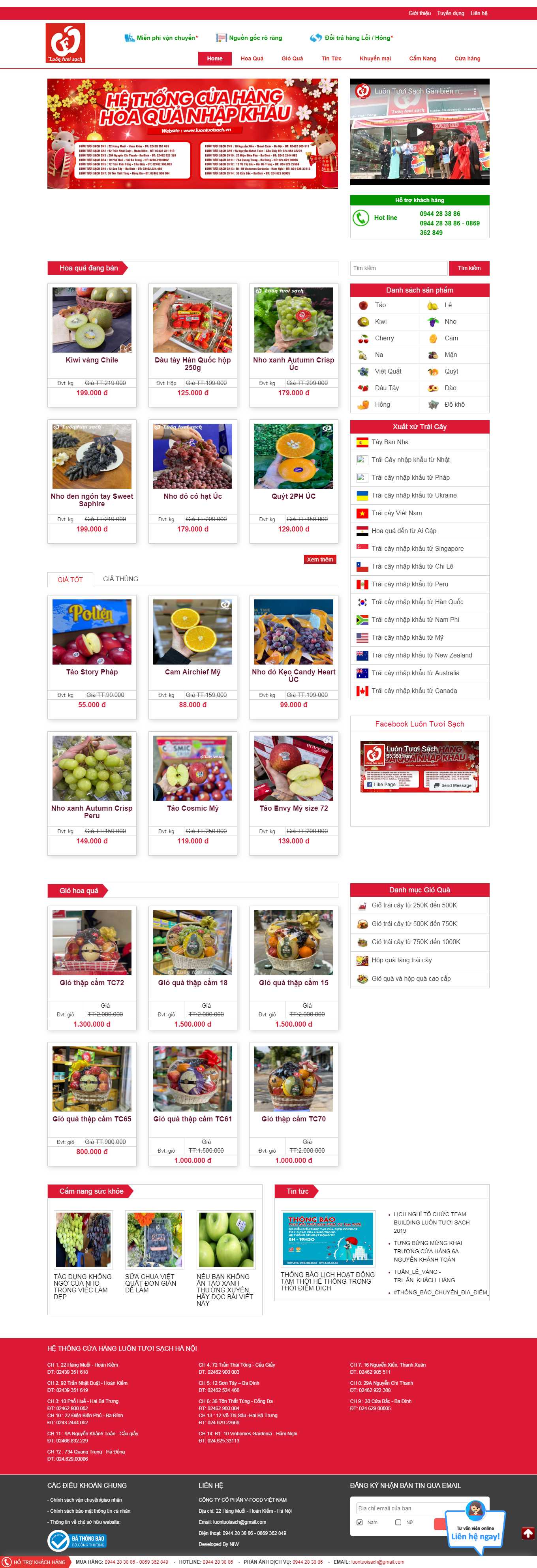 Thiết kế Web bán hàng online hiệu quả luontuoisach.vn