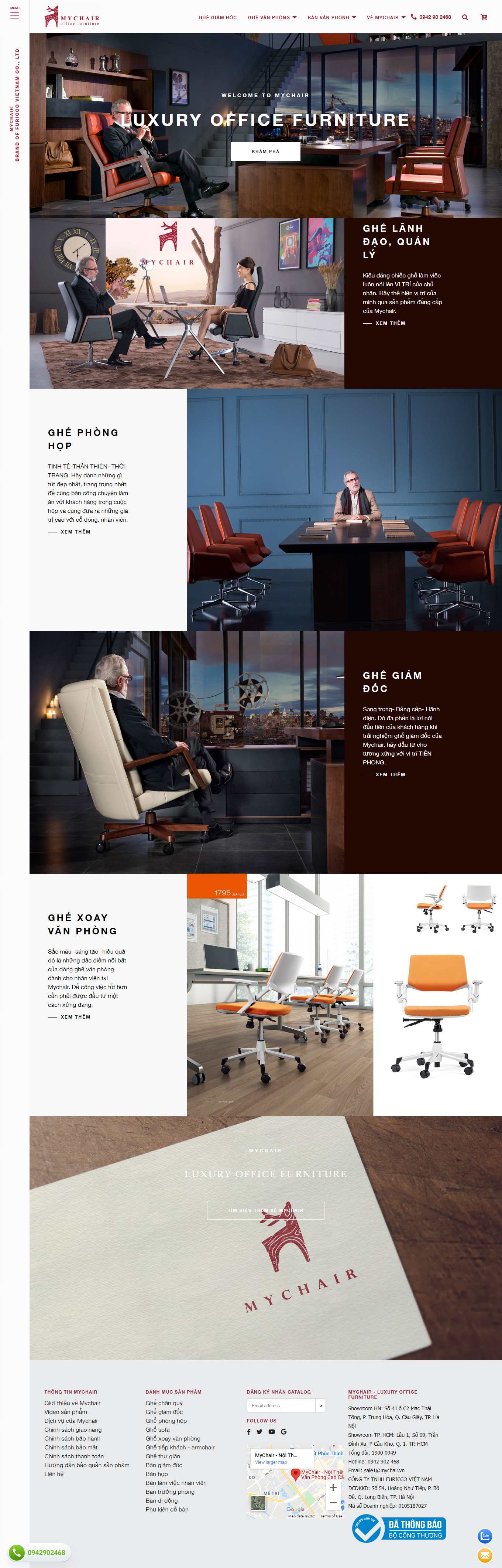 Thiết kế Web bán sofa mychair.vn