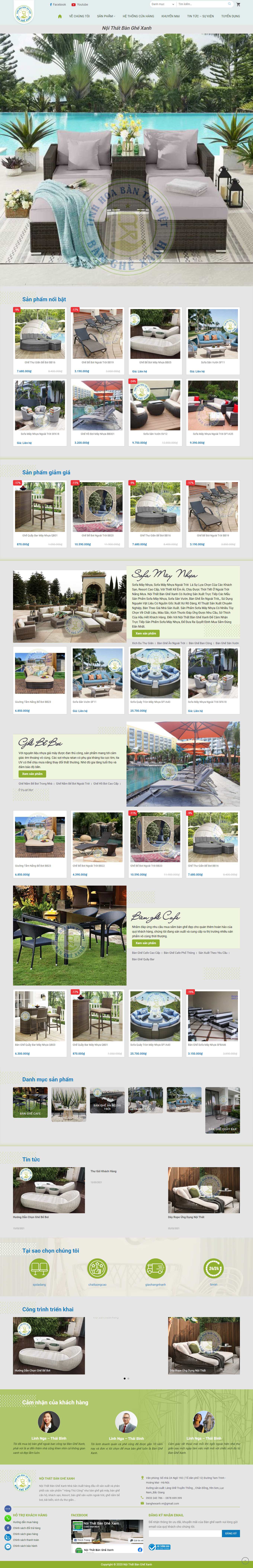 Thiết kế Web bán sofa banghexanh.vn