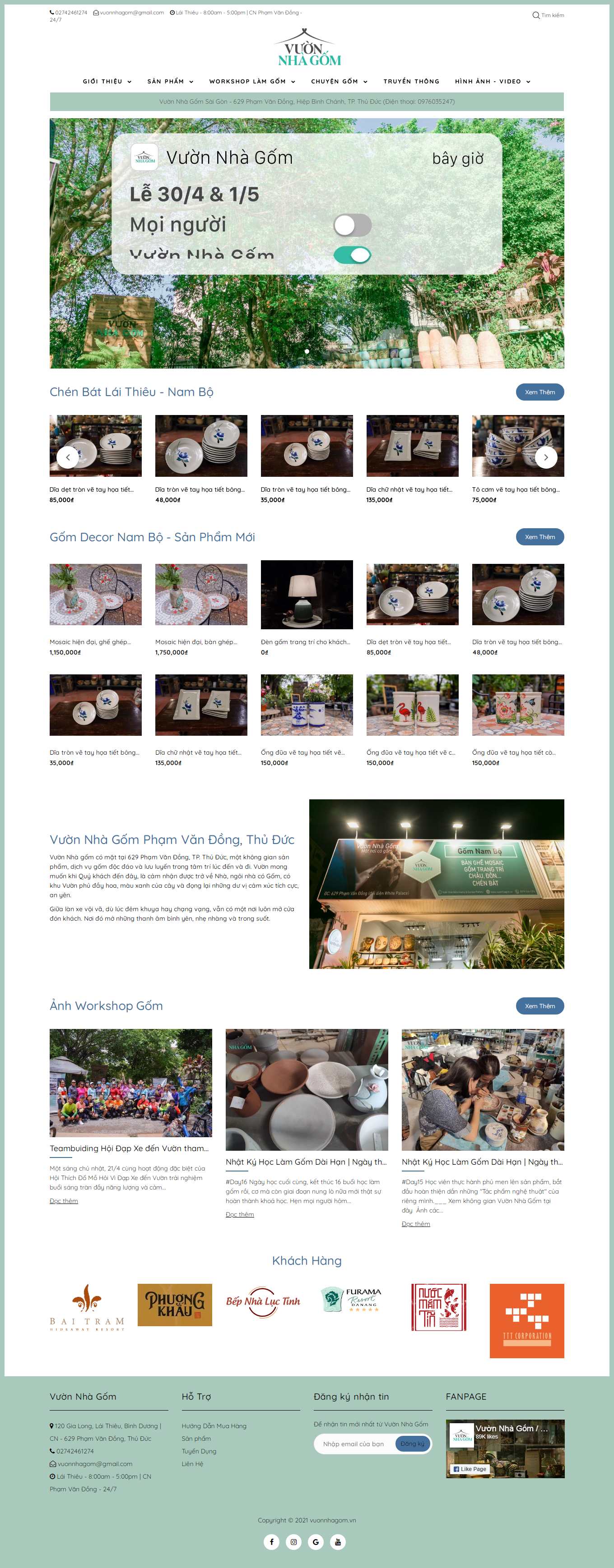 Thiết kế Web bán đồ gốm sứ vuonnhagom.vn