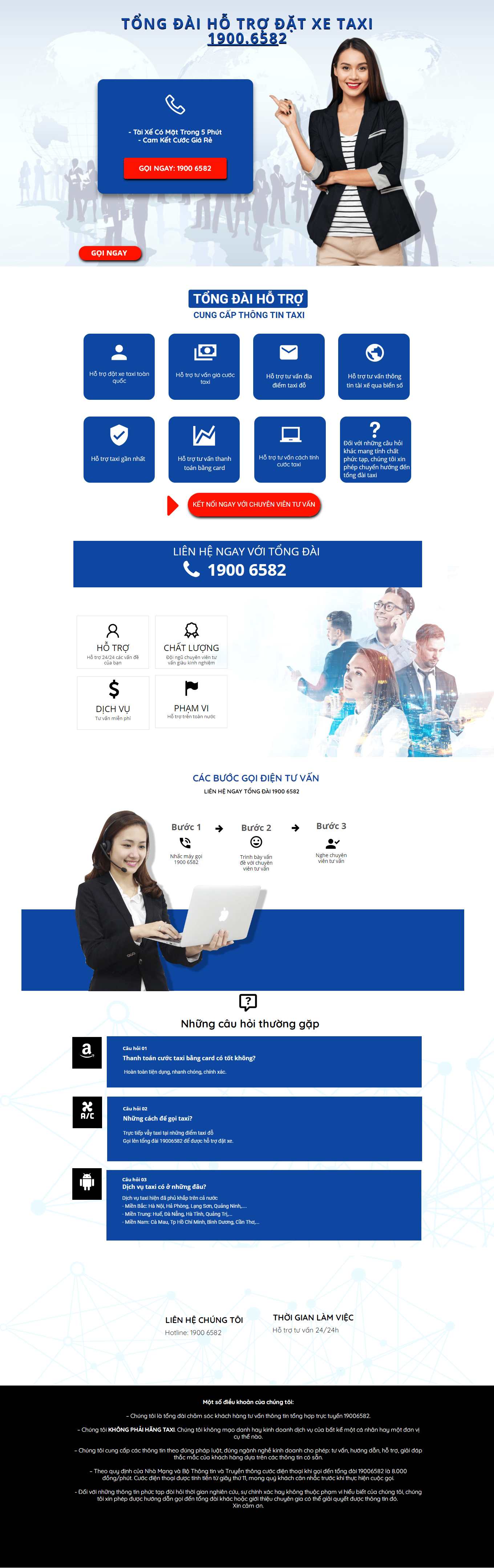 Thiết kế Web hãng taxi tongdai-datxe.online