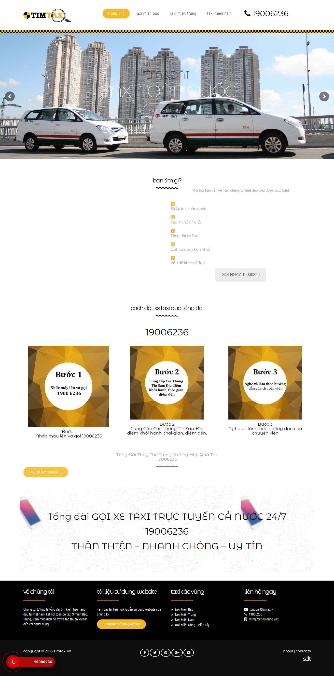 Thiết kế Web hãng taxi timtaxi.vn