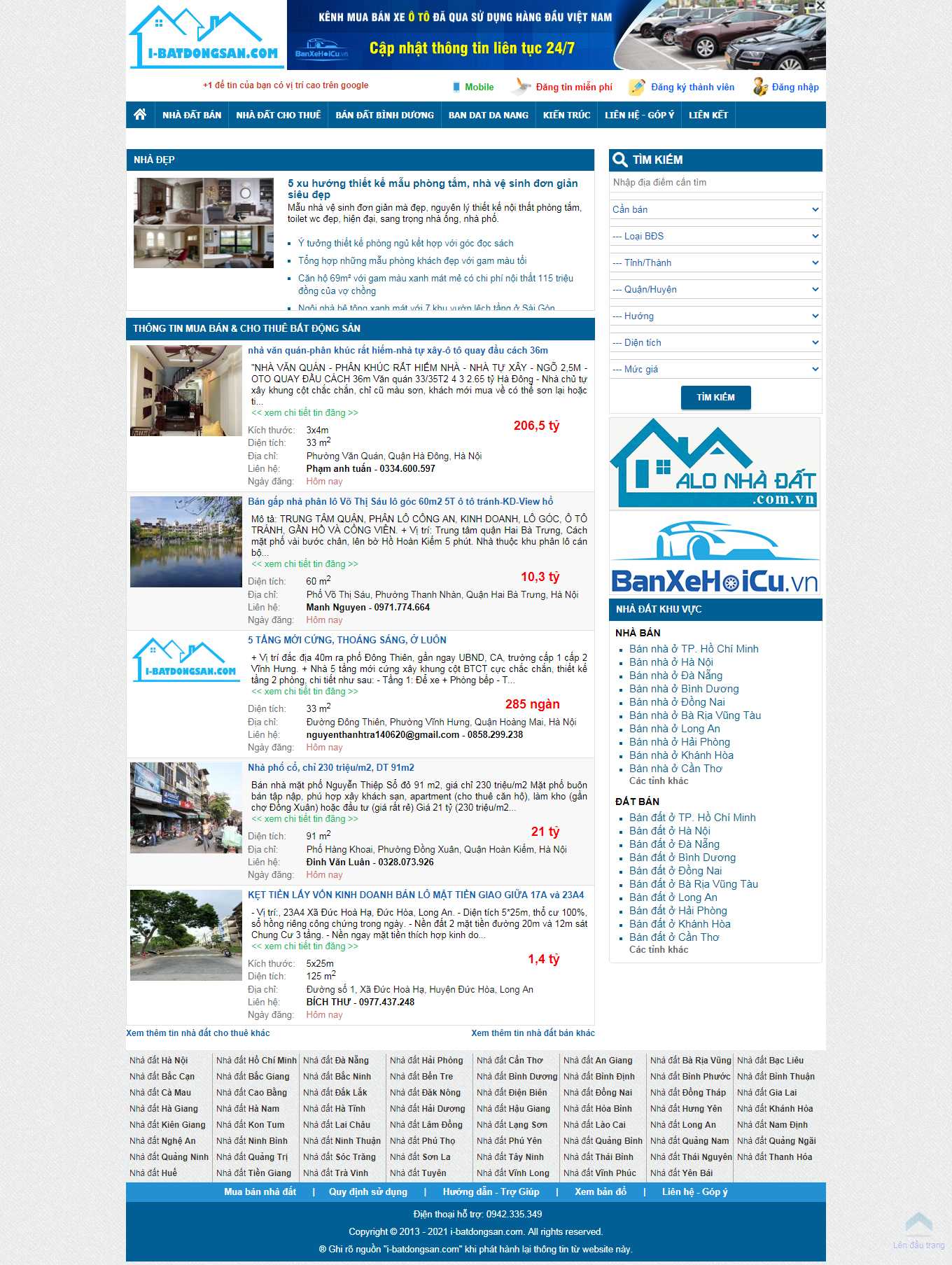 Thiết kế Web mua bán nhà đất i-batdongsan.com