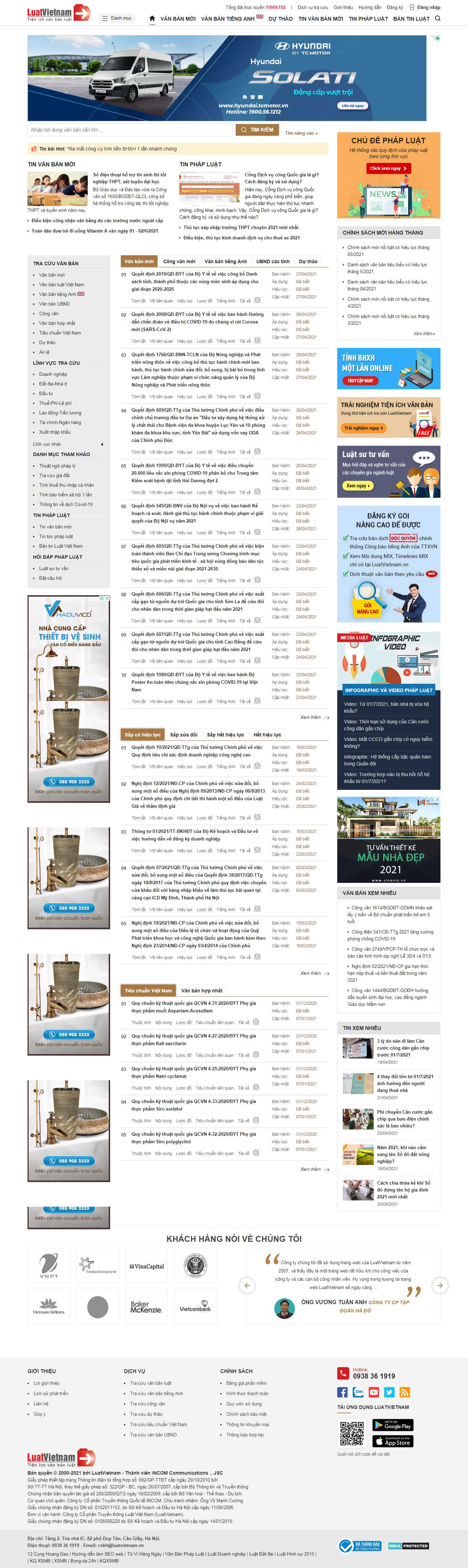 Thiết kế Web công ty luật luatvietnam.vn