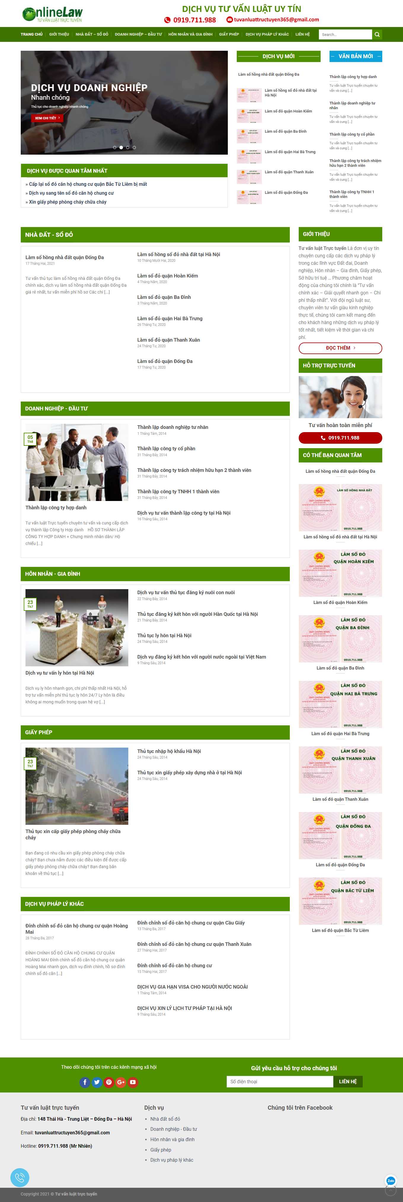 Thiết kế Web công ty luật tuvanluattructuyen.com.vn