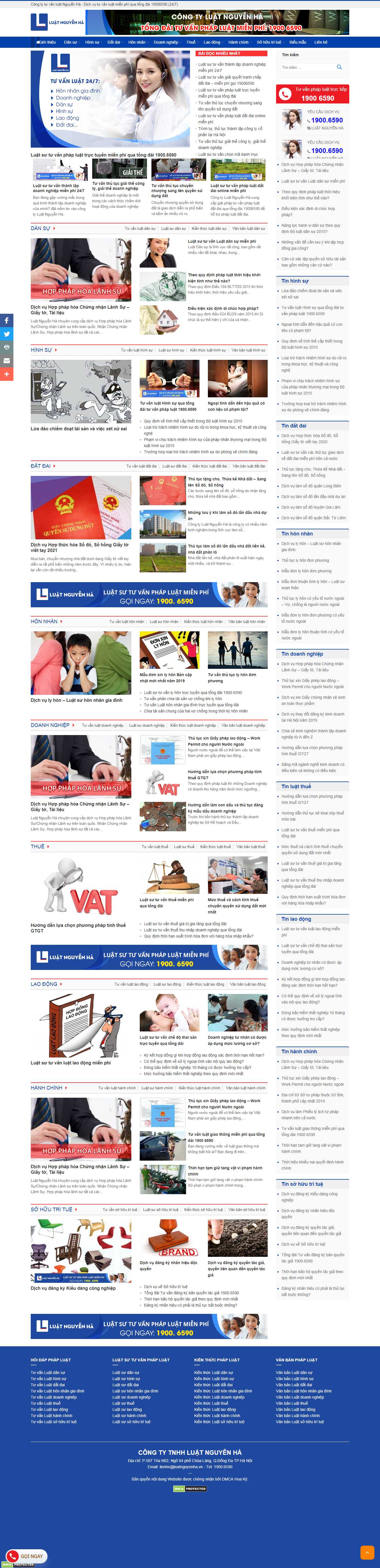 Thiết kế Web công ty luật luatnguyenha.vn