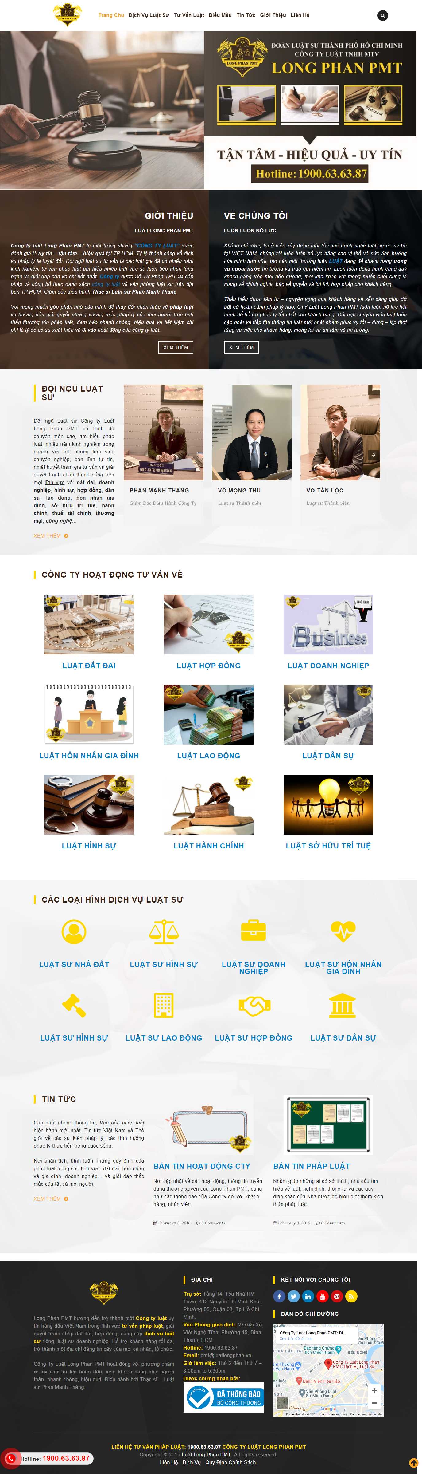 Thiết kế Web trọn gói giá rẻ hà nội luatlongphan.vn