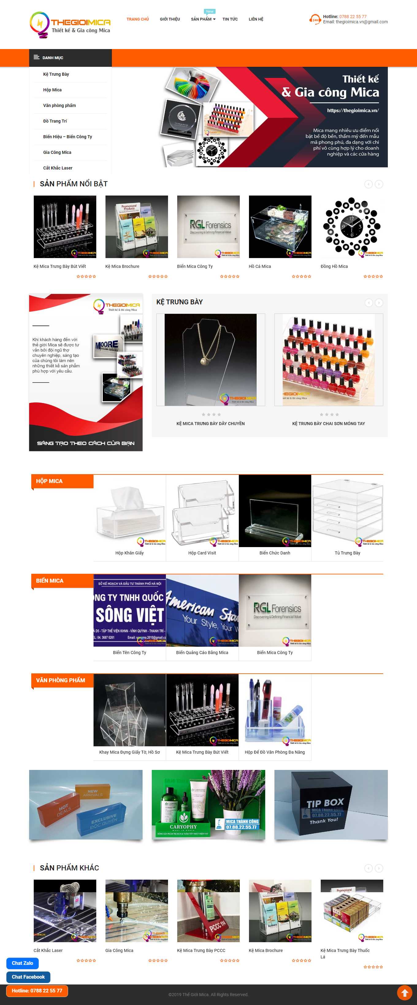 Thiết kế Web trọn gói giá rẻ hà nội thegioimica.vn