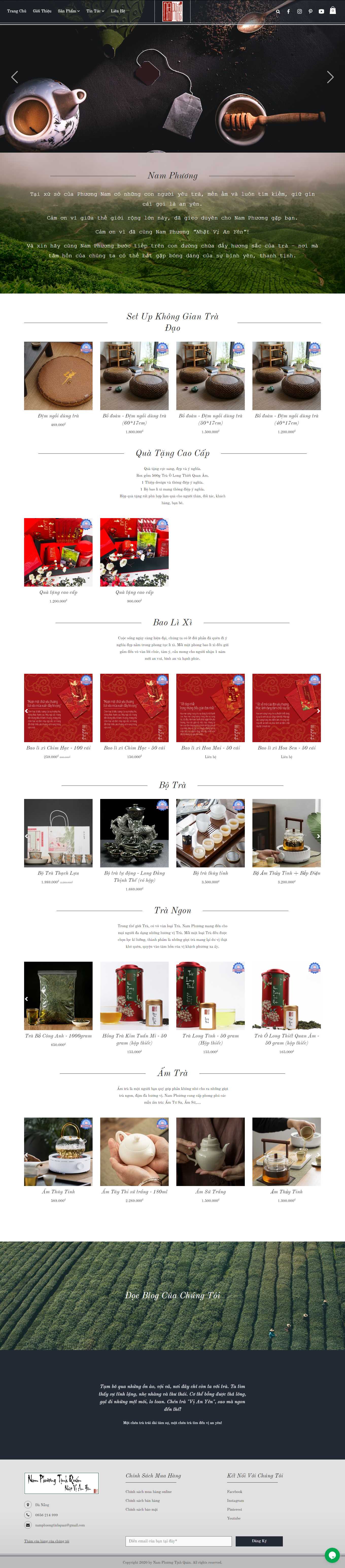 Thiết kế Web bán trầm hương namphuongtinhquan.vn