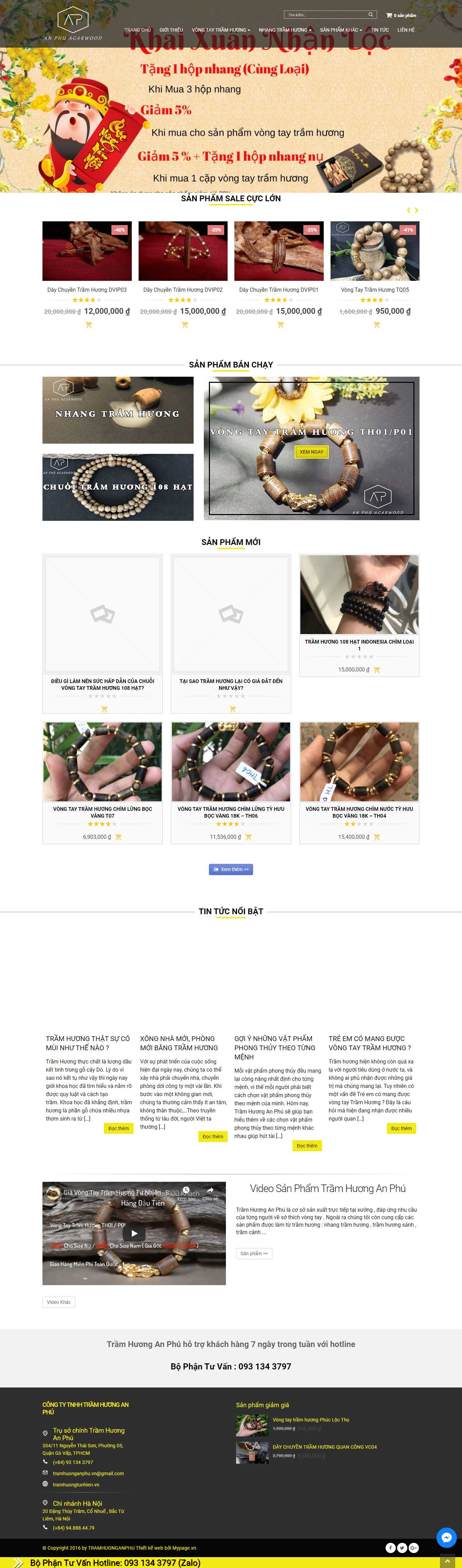 Thiết kế Web bán trầm hương tramhuongtunhien.vn