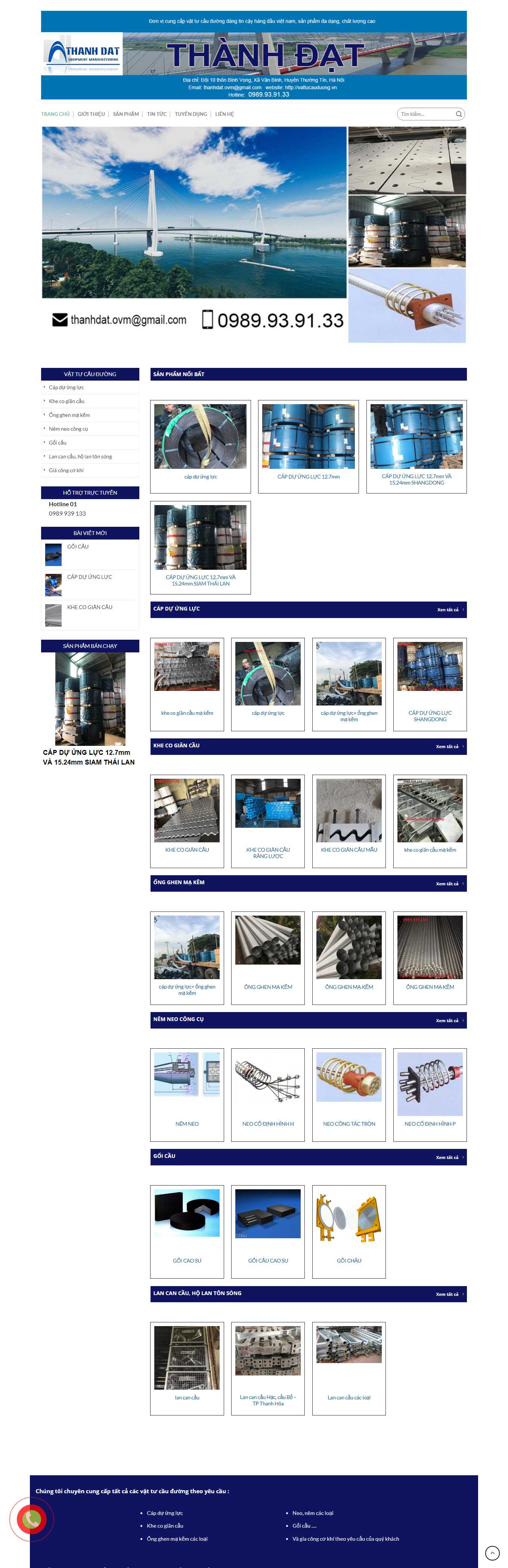 Thiết kế Web vật tư giao thông vattucauduong.vn