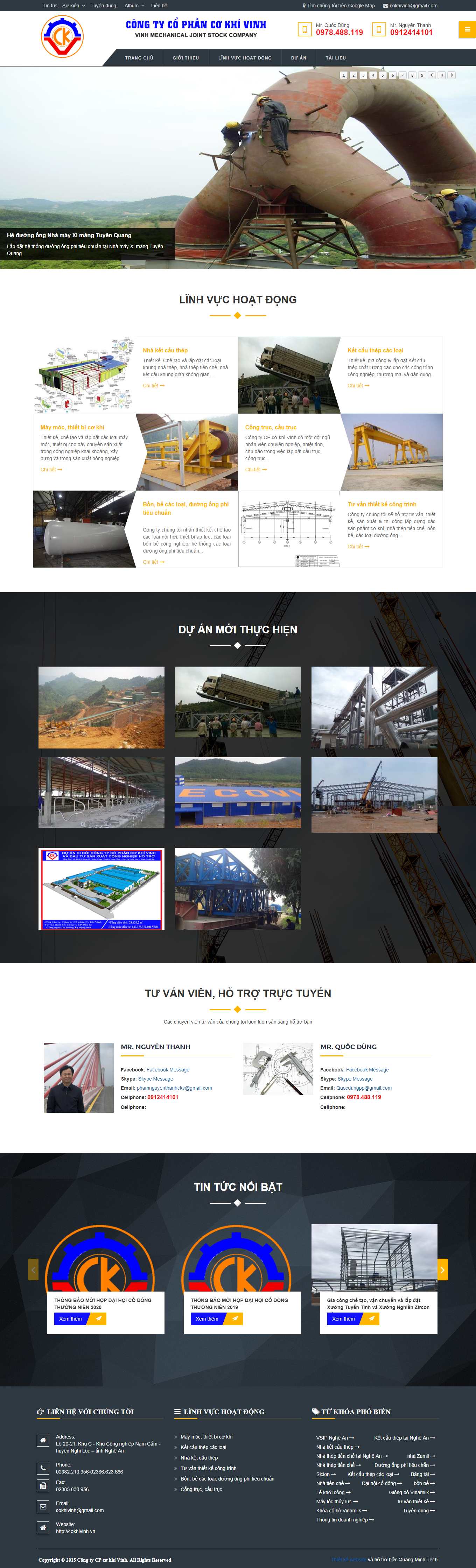 Thiết kế Web chuẩn seo giá rẻ cokhivinh.vn