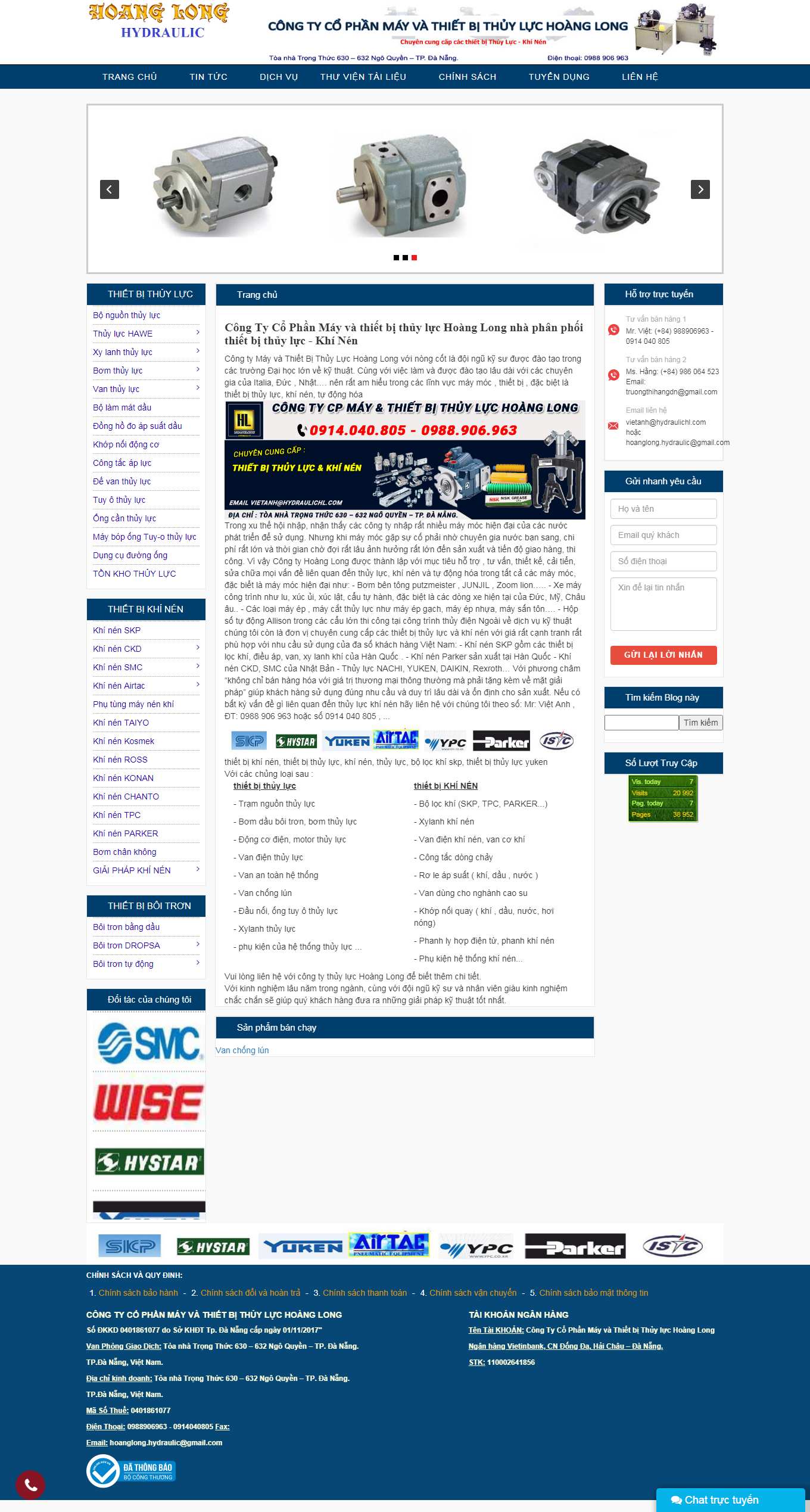 Thiết kế Web chuẩn seo giá rẻ hydraulichl.com