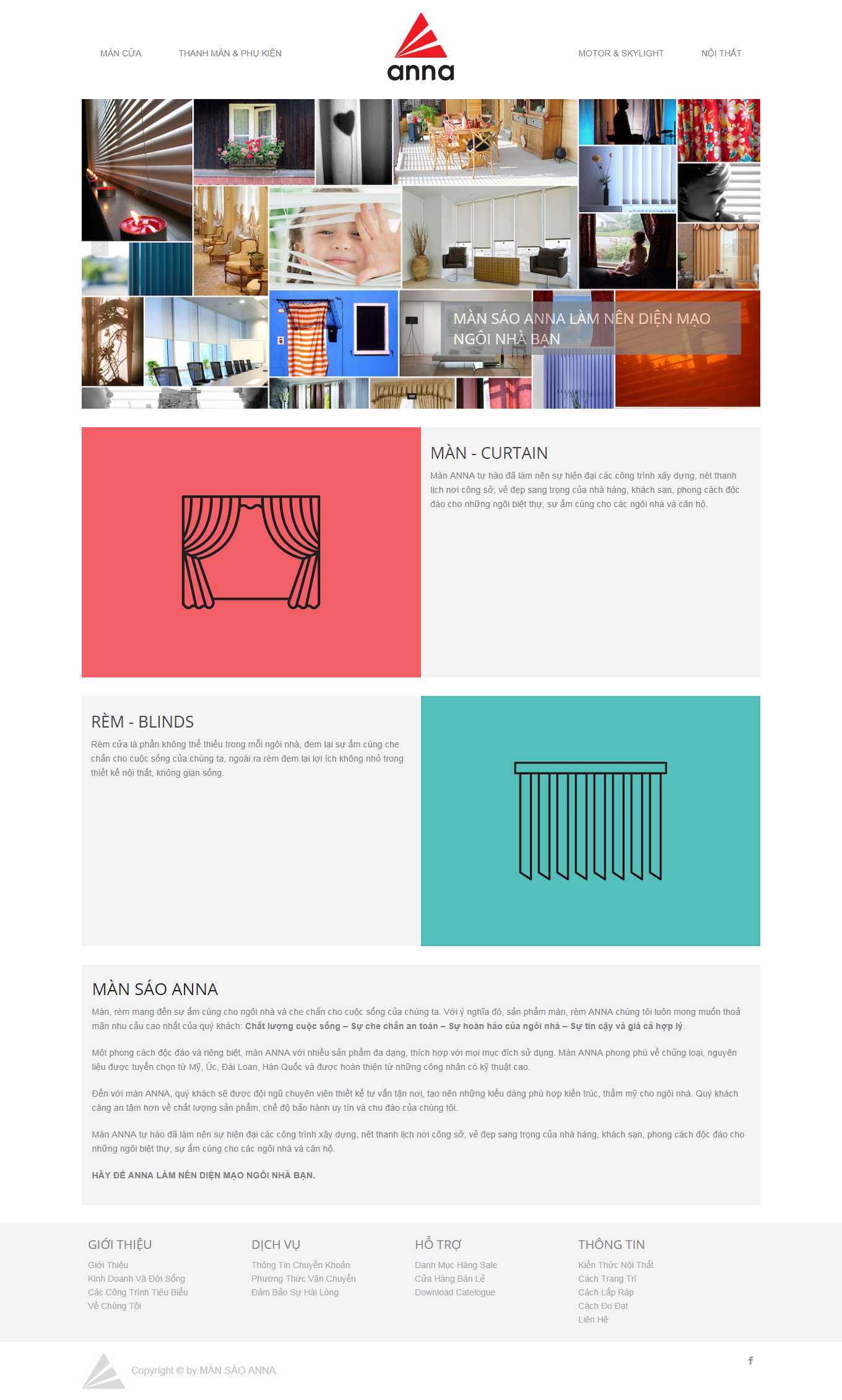 Thiết kế Web wordpress theo yêu cầu anna.vn