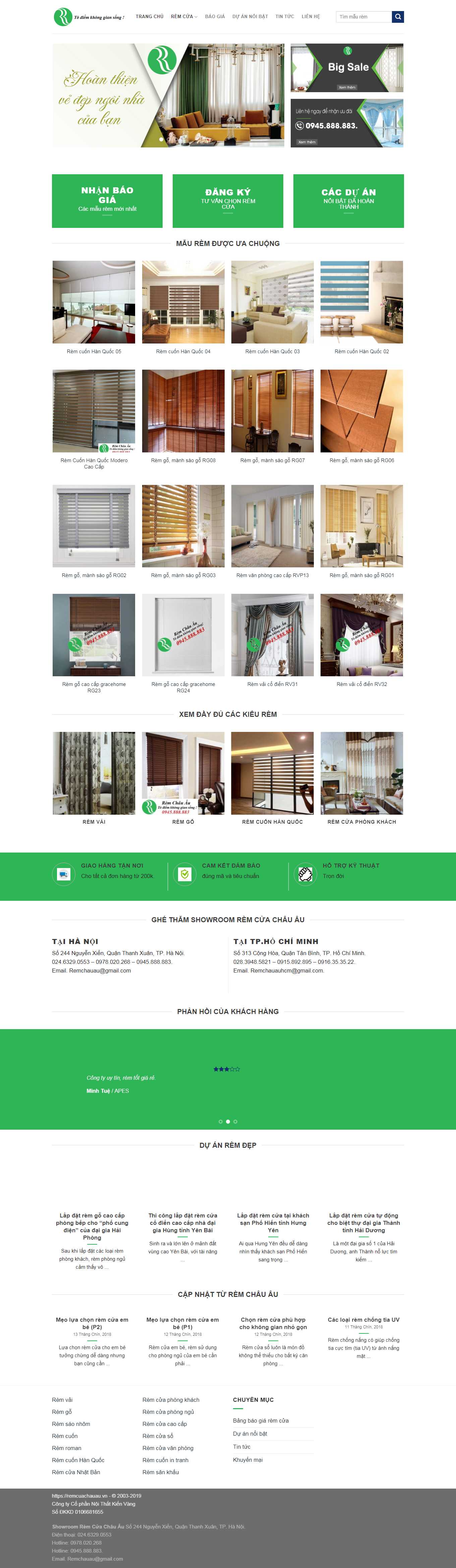 Thiết kế Web wordpress theo yêu cầu remcuachauau.vn