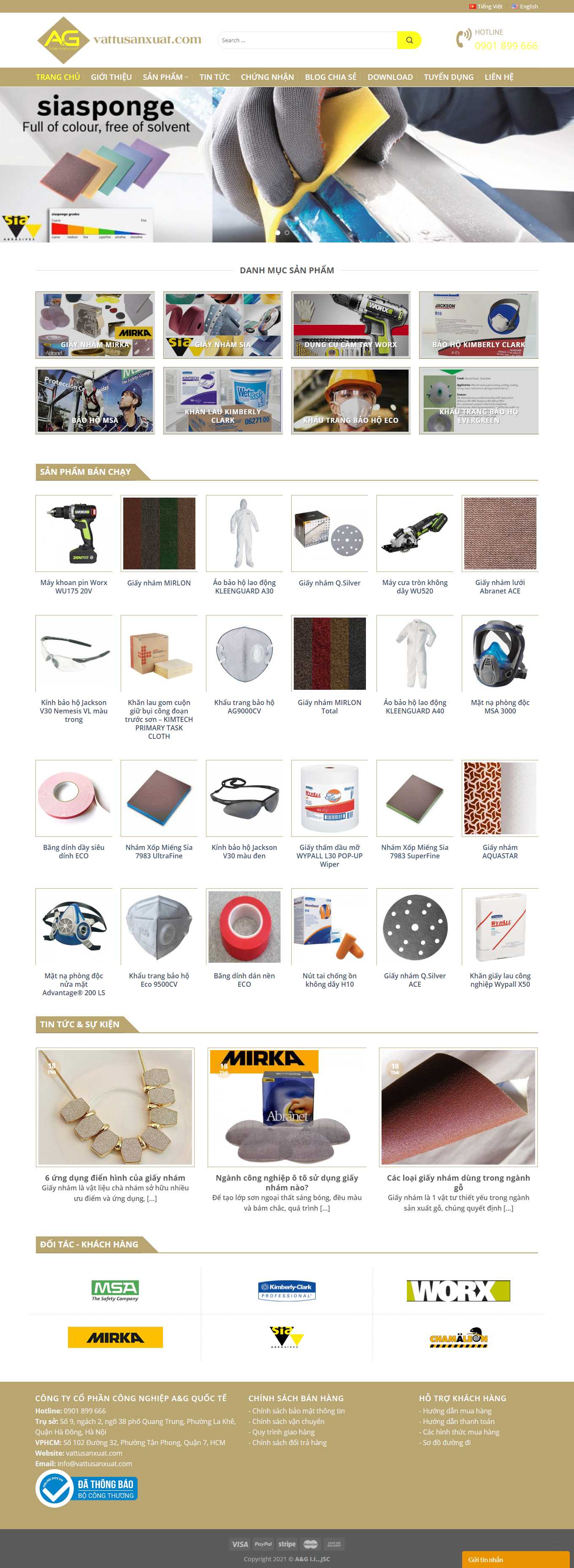 Thiết kế Web wordpress theo yêu cầu vattusanxuat.com