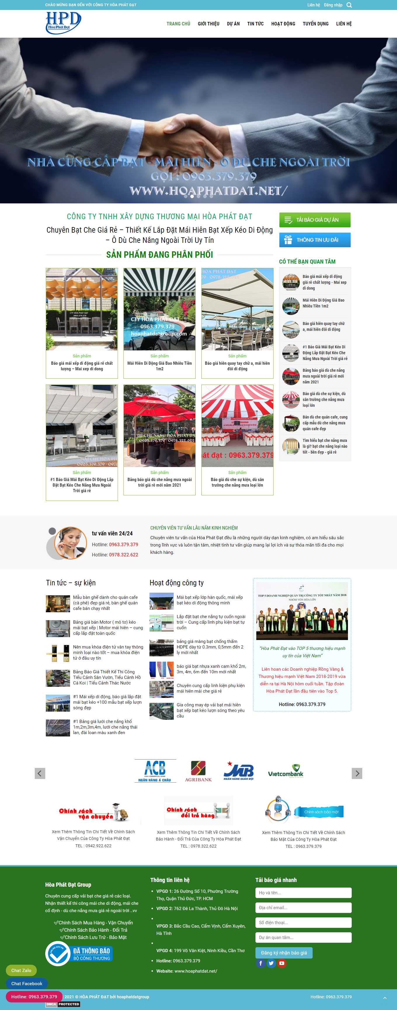 Thiết kế Web wordpress theo yêu cầu hoaphatdat.net