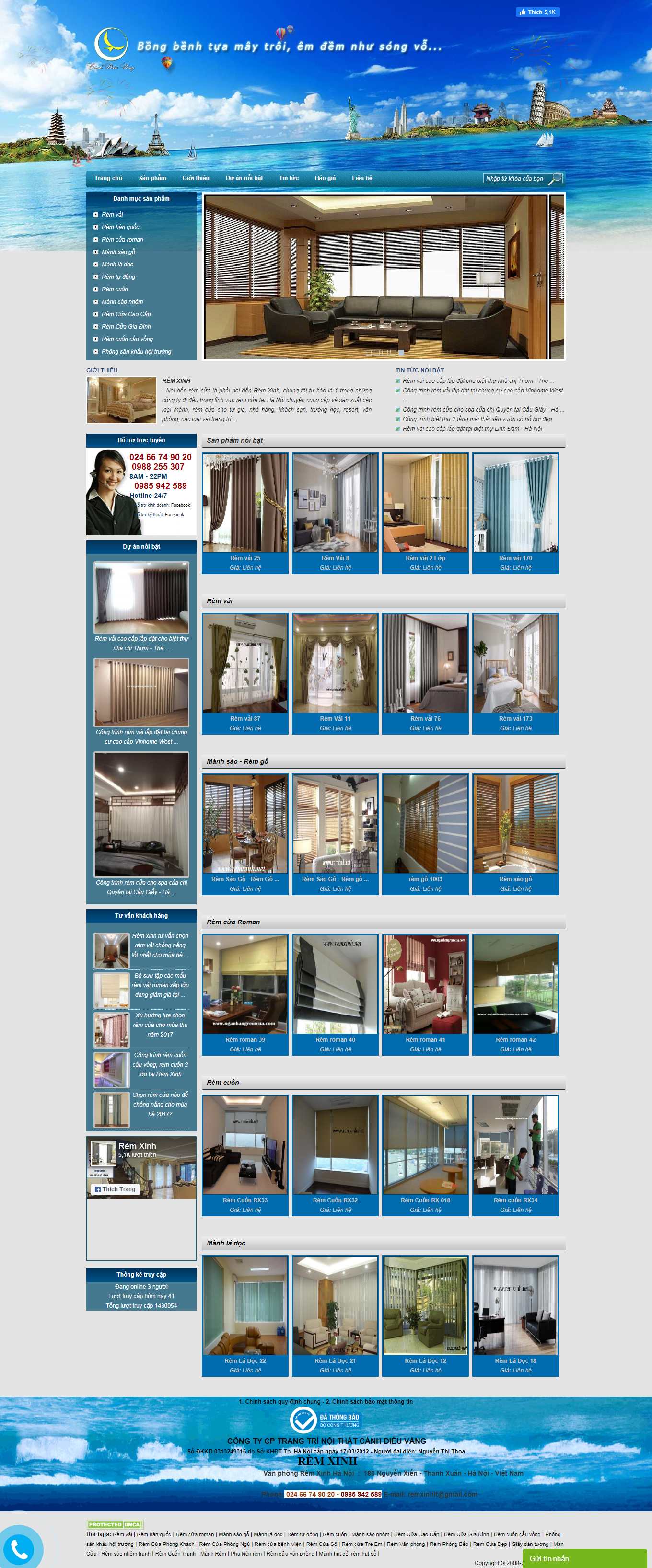 Thiết kế Web trọn gói giá rẻ remxinh.net